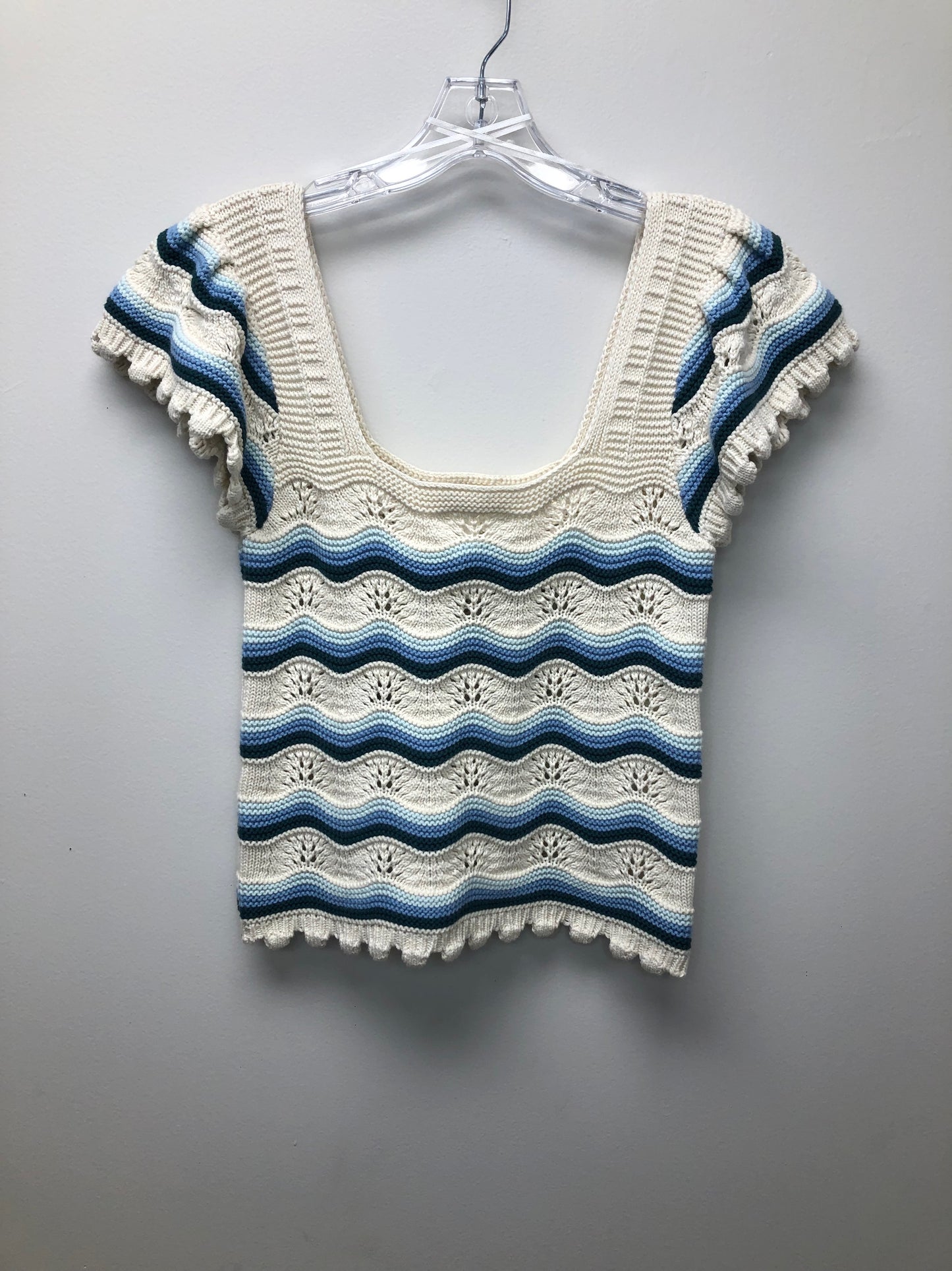 Medium Jessica Simpson cream crochet Shirt