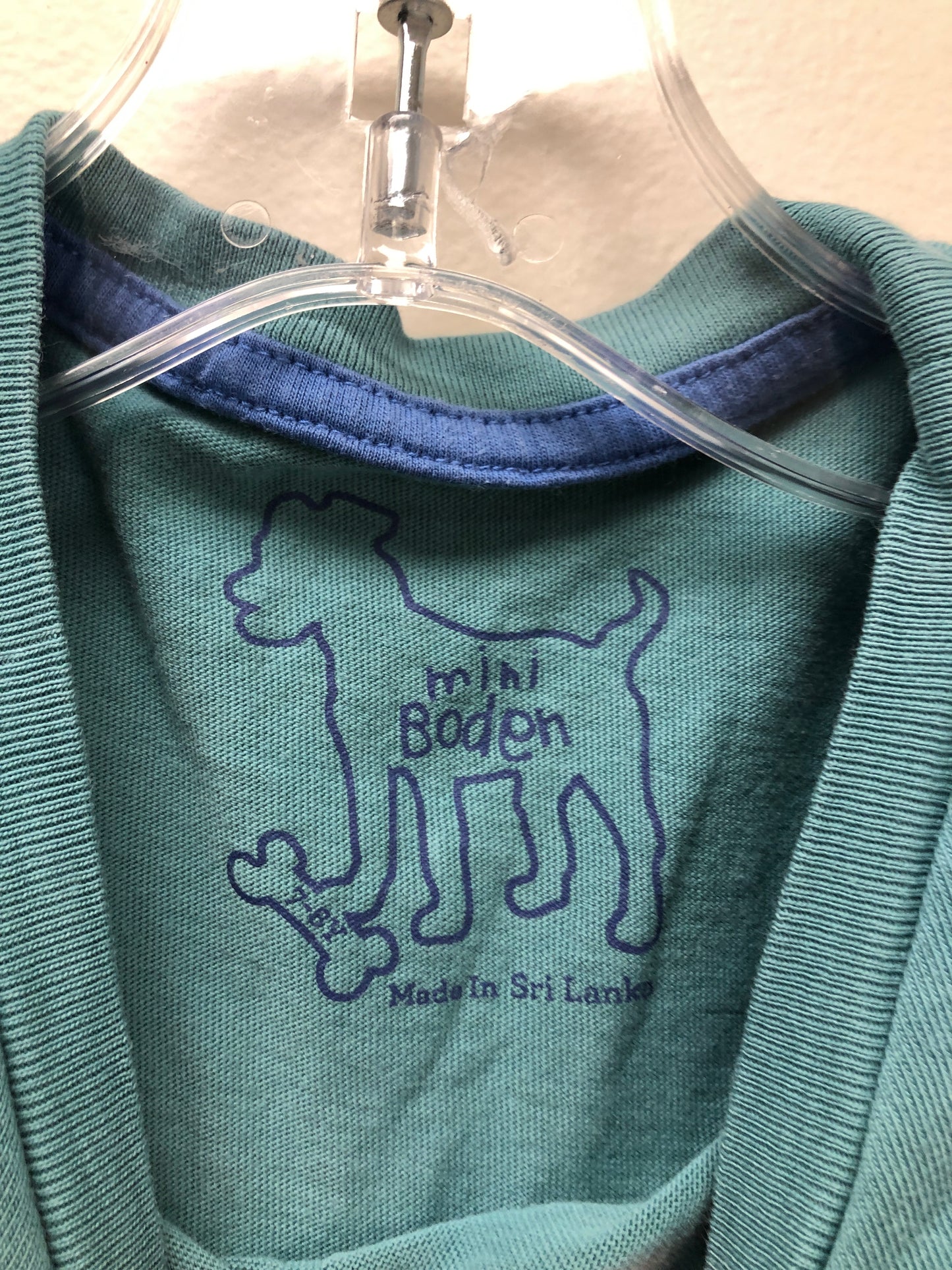7-8 Mini Boden blue Dog Shirt
