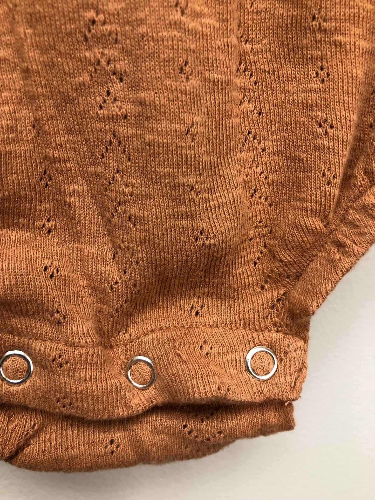 12-18m Kate Quinn rust pointelle Romper