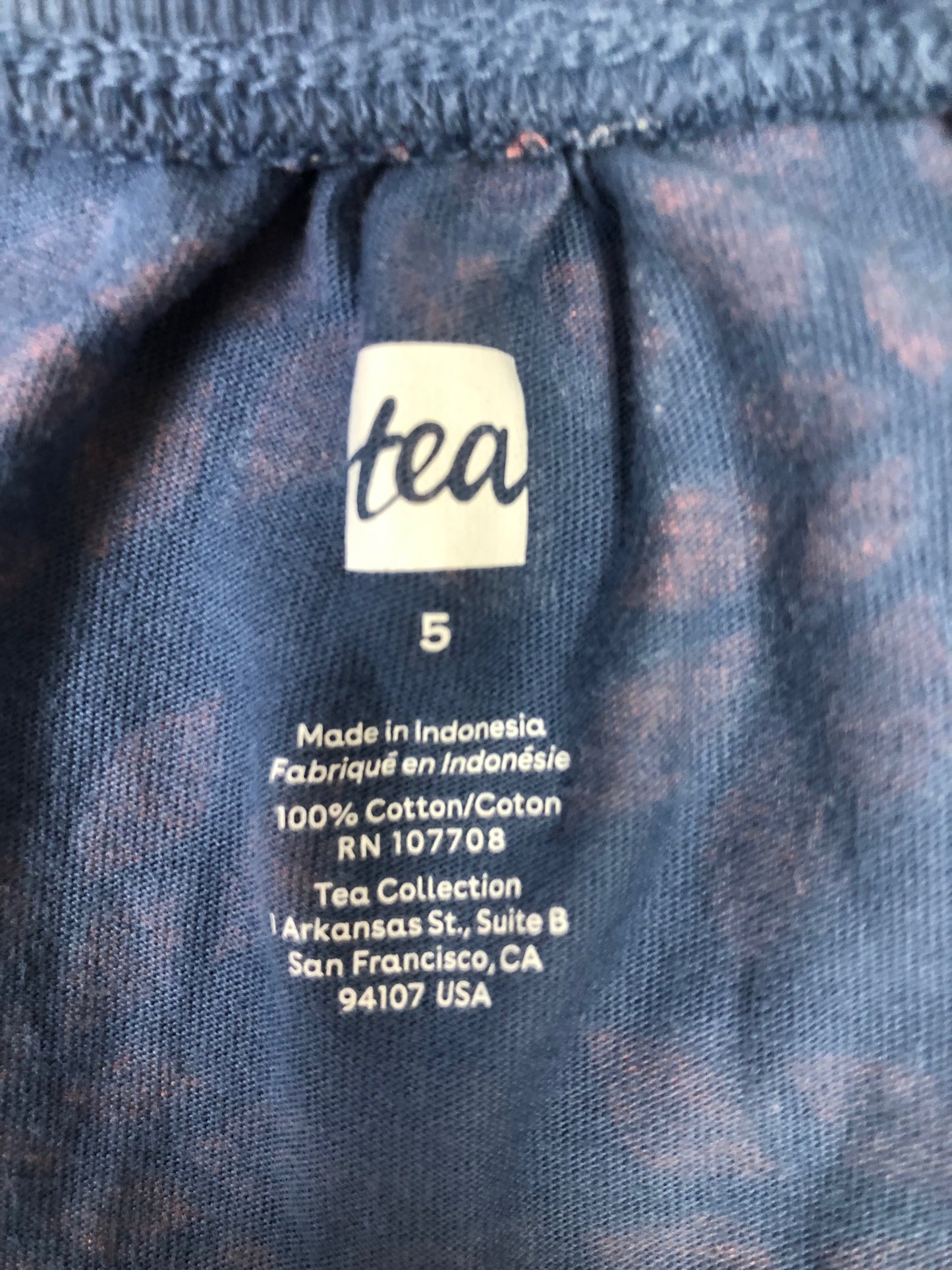 5 tea blue floral Dress