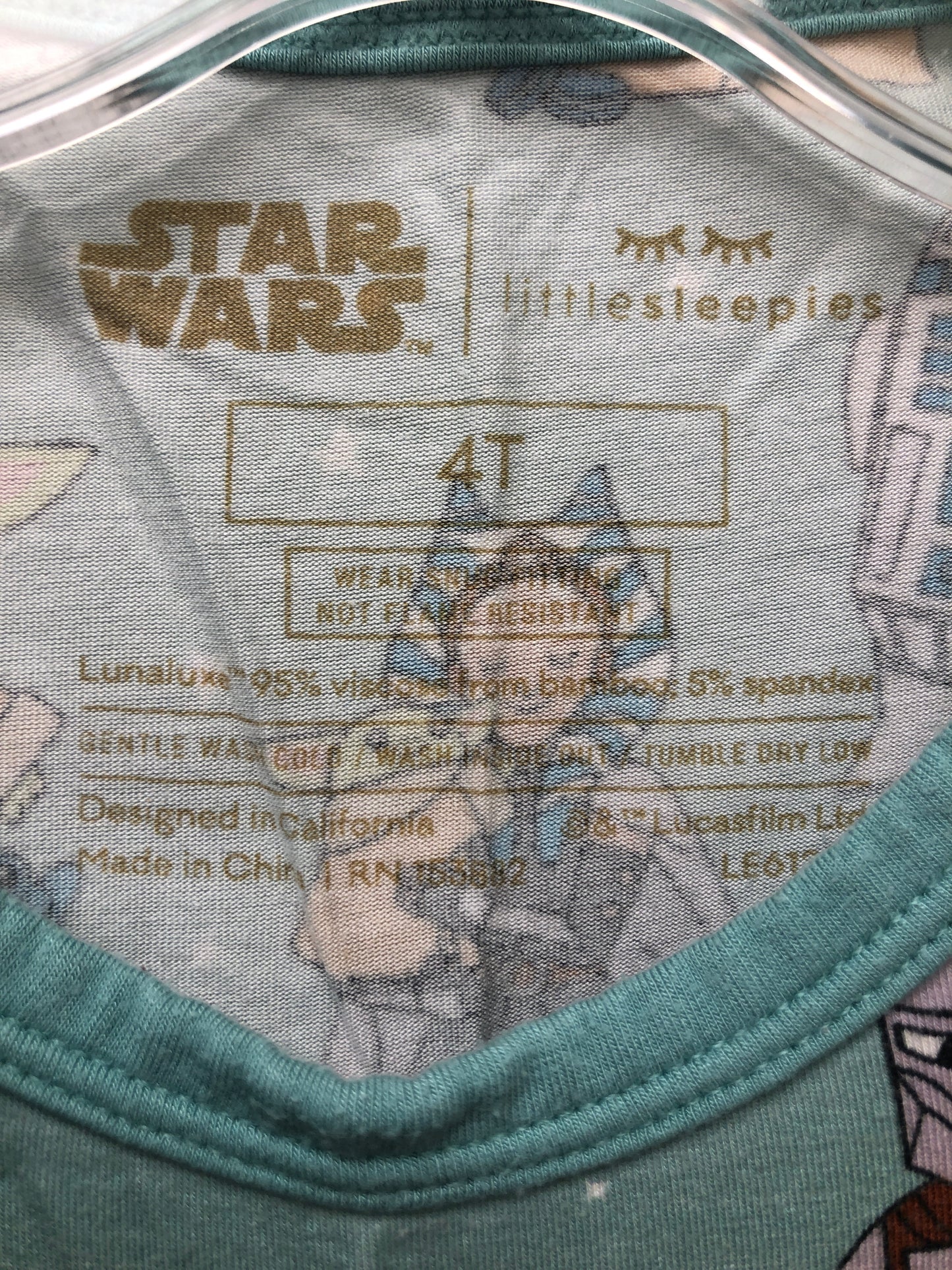 4T Little Sleepies blue Star Wars Pajamas