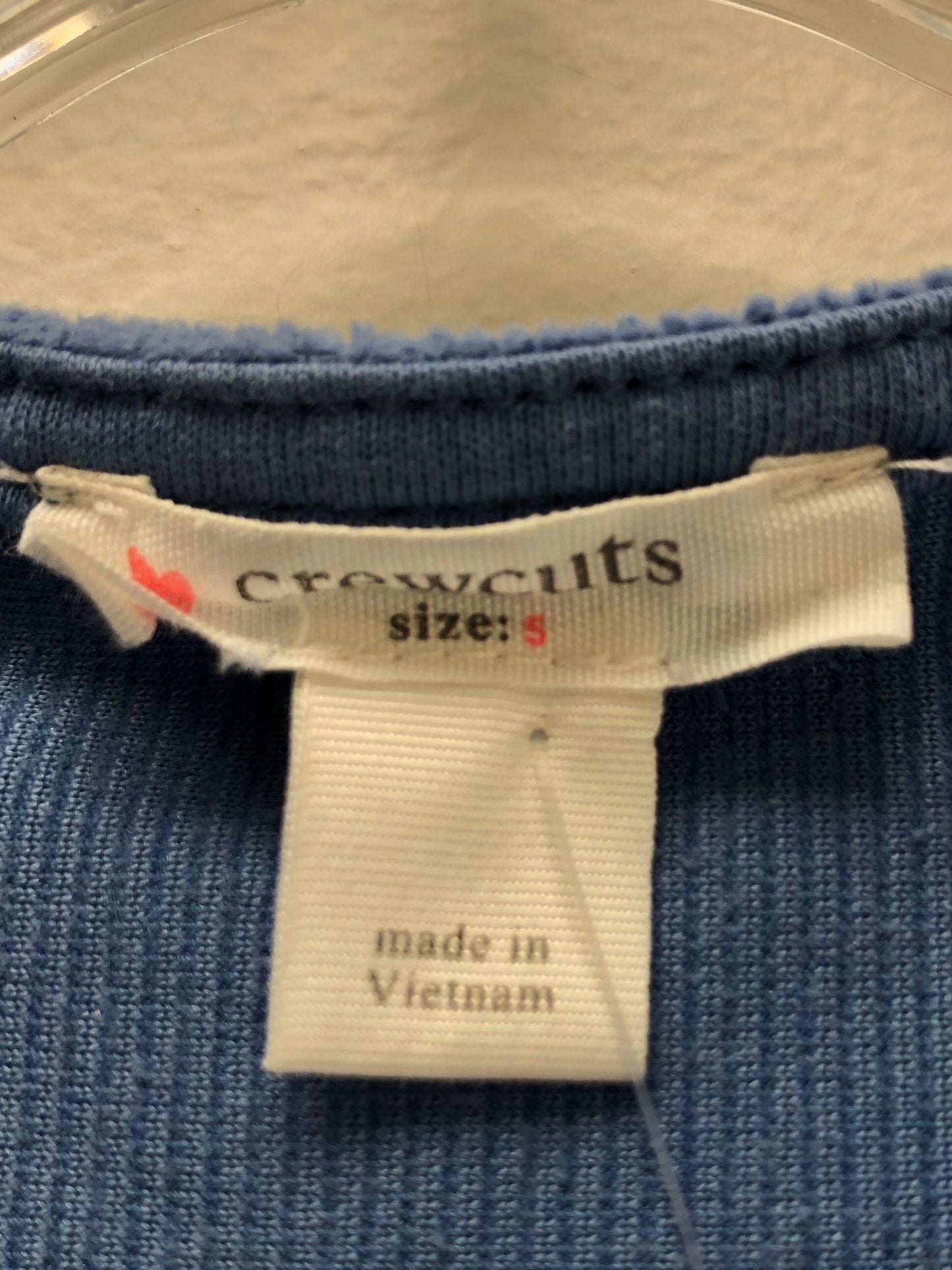 5T Crewcuts blue ribbed Dress