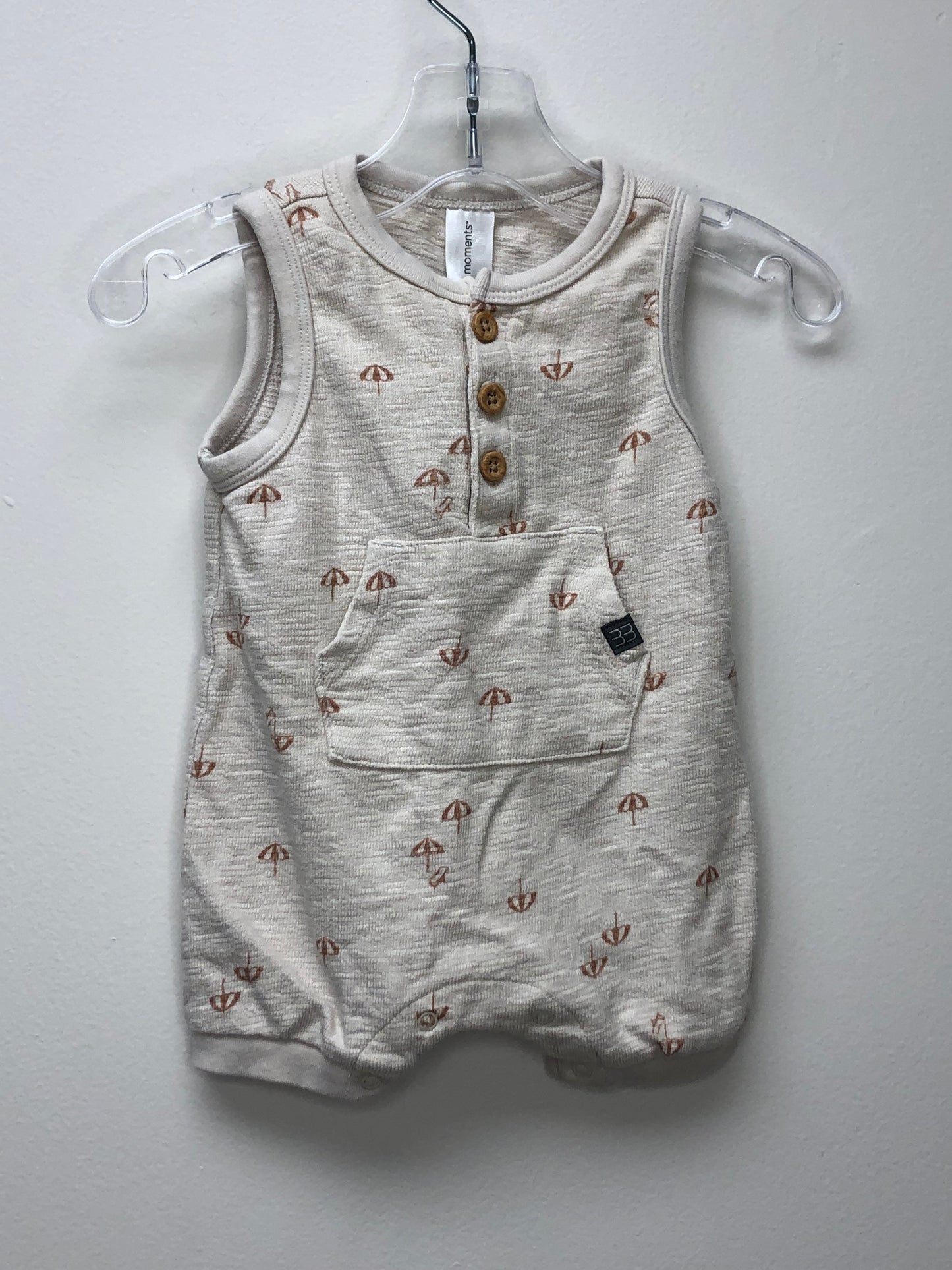 0-3m Modern Moments tan umbrella Romper