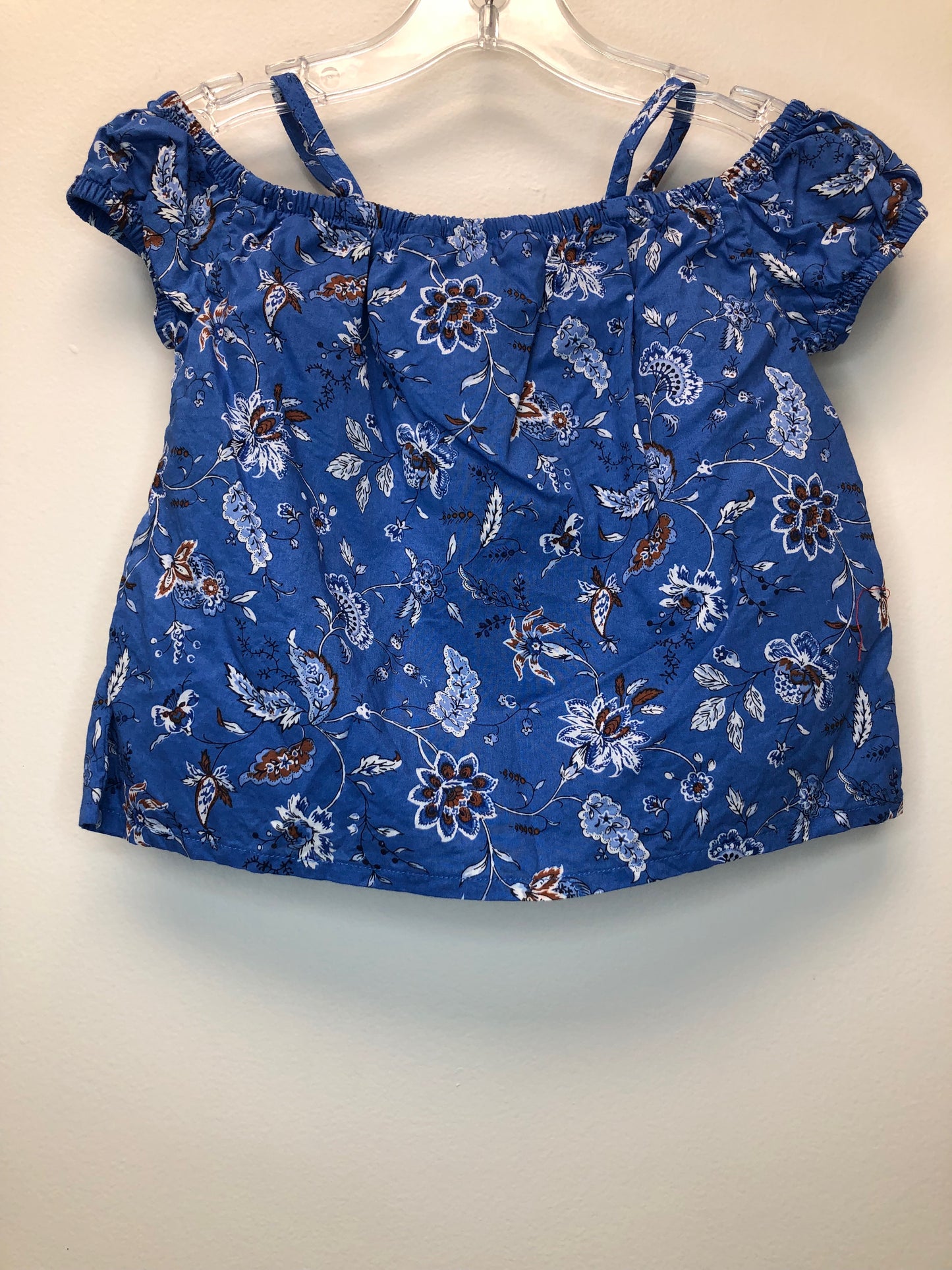 2T Janie and Jack blue floral Shirt