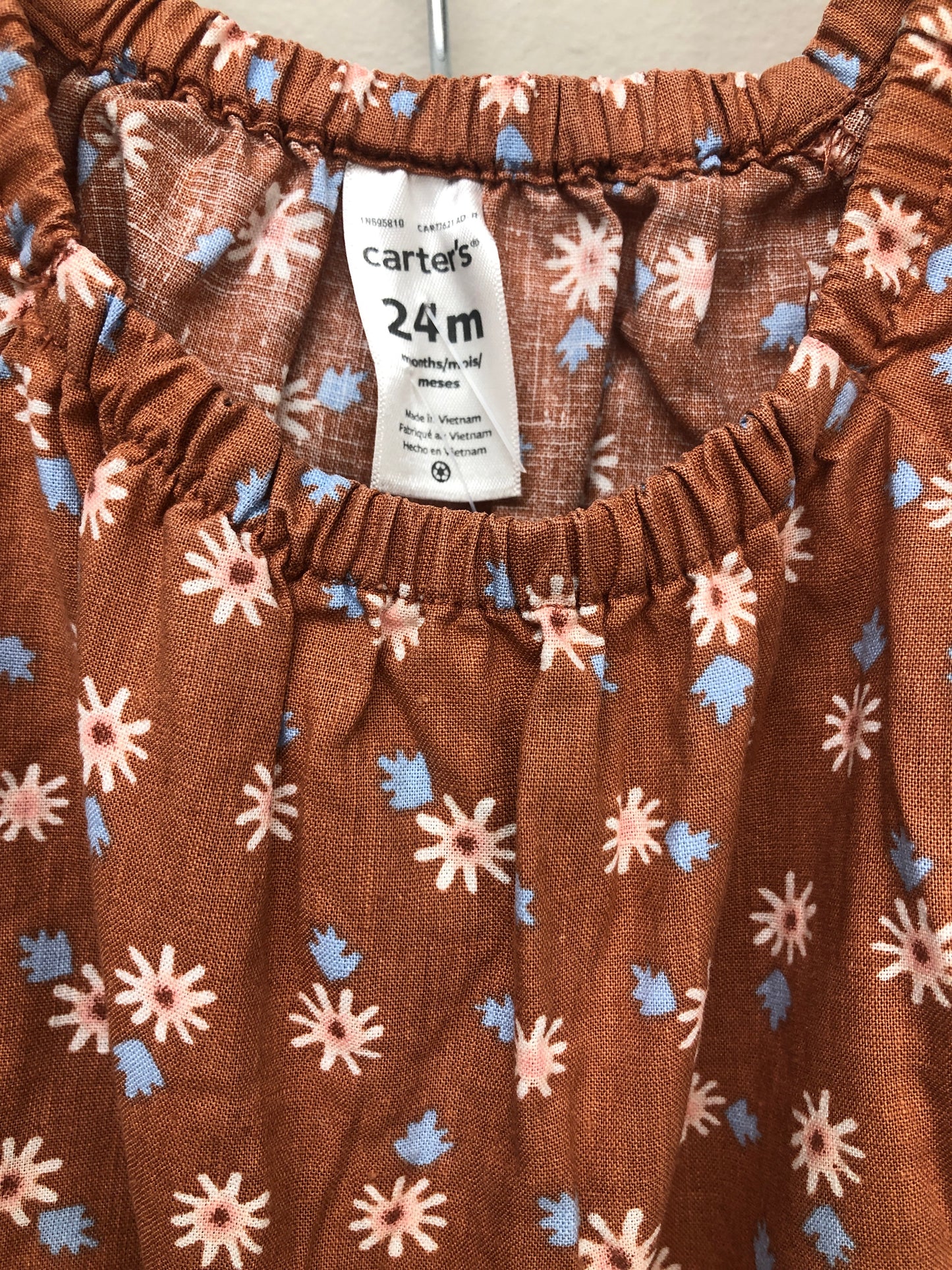 24m Carter's rust floral Shirt