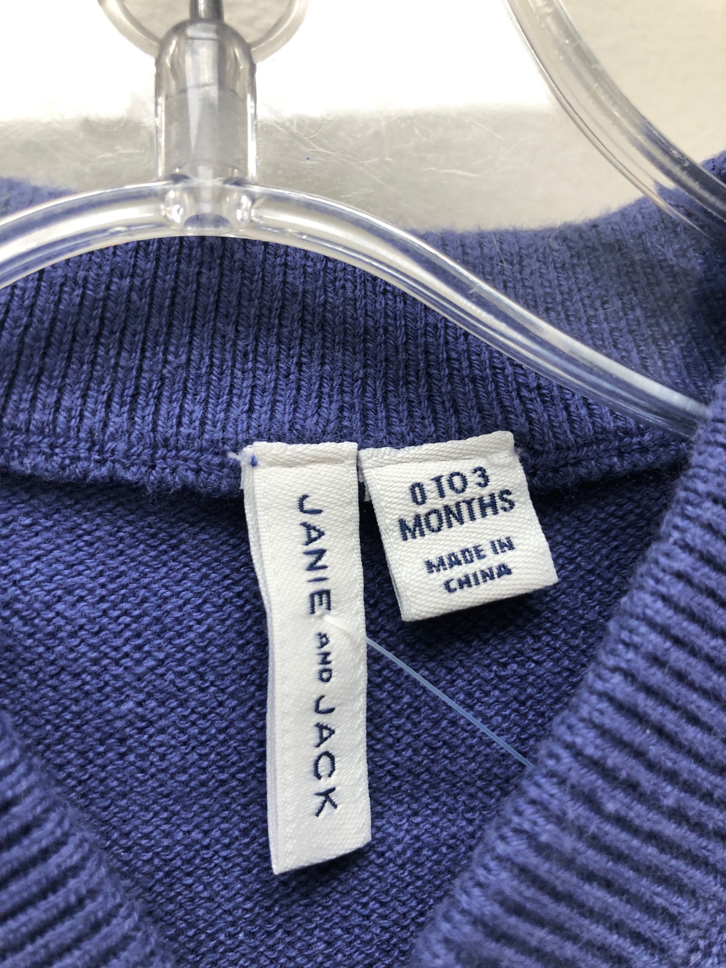 Newborn Janie and Jack navy buttons Sweater