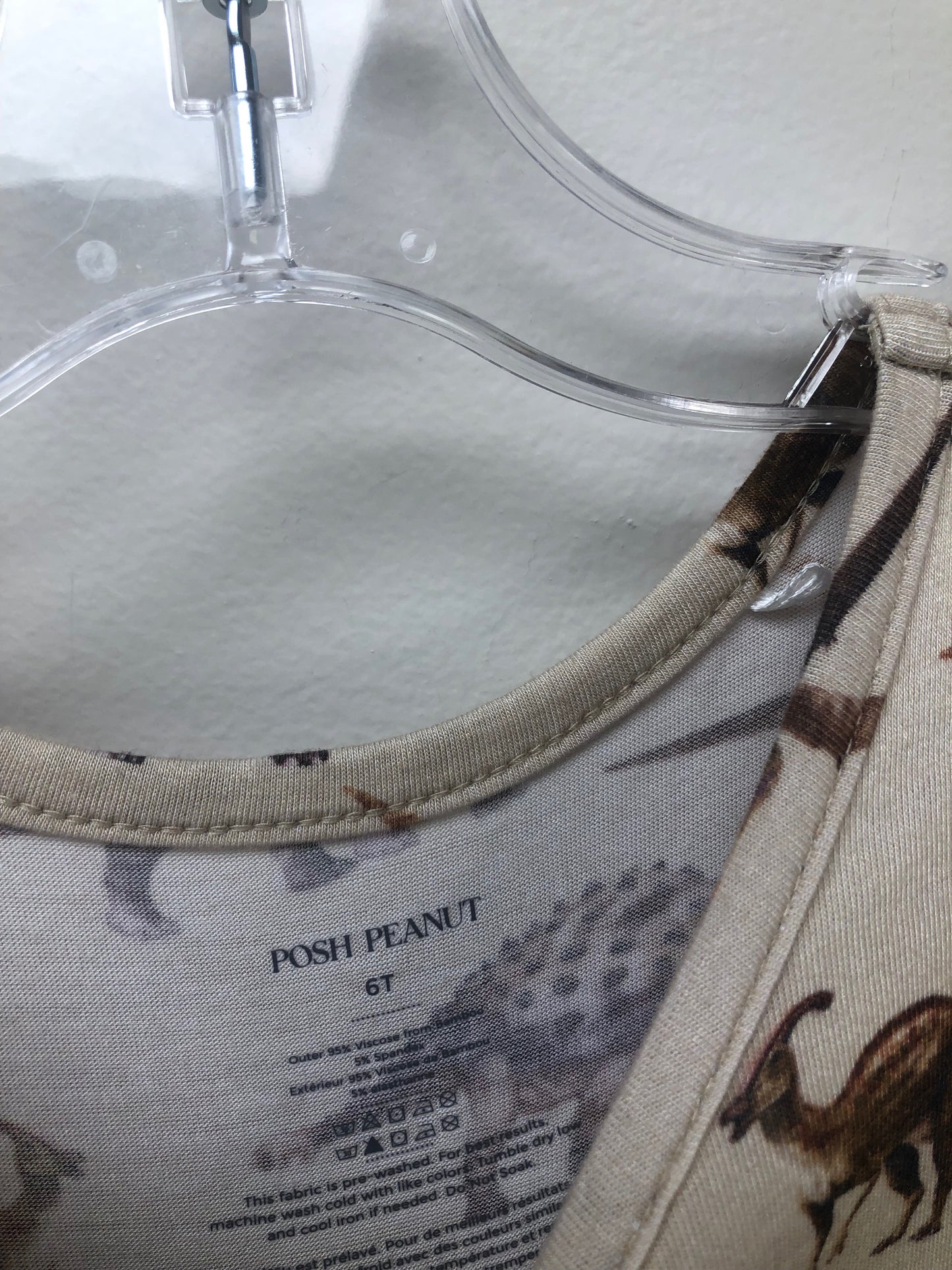 6 Posh Peanut tan dinosaur Dress