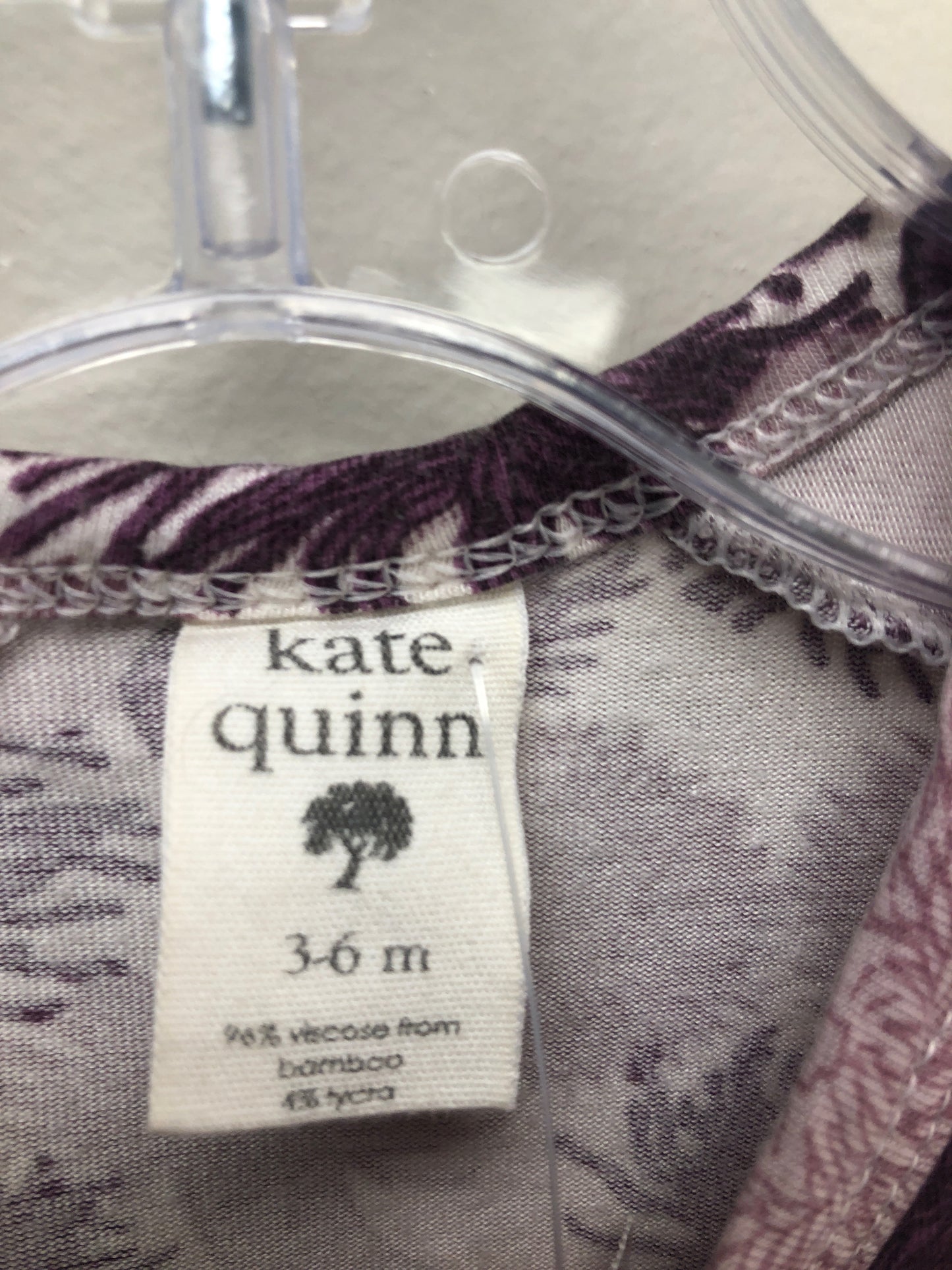 Kate Quinn Child Size 3 Months purple floral Onesie