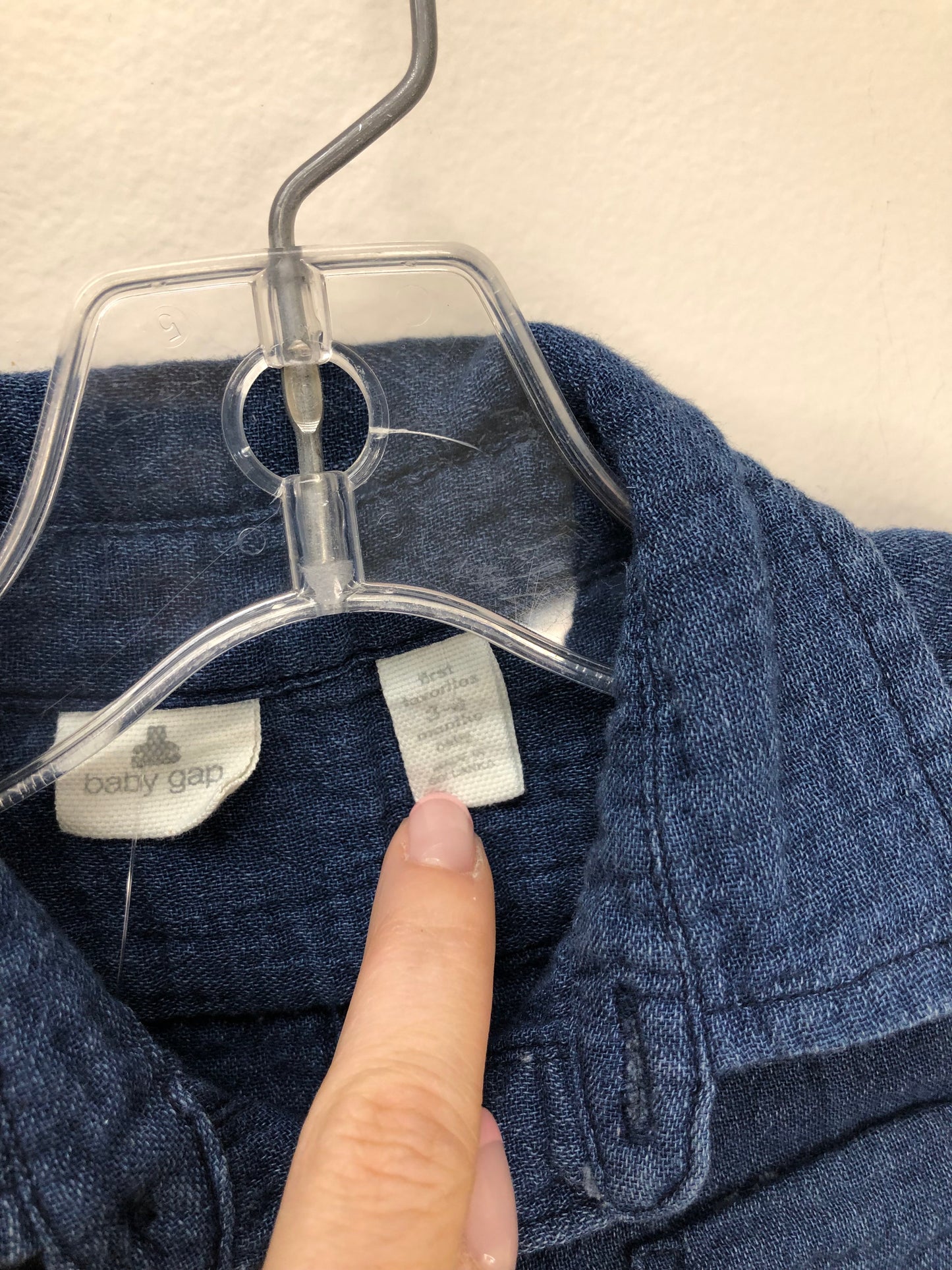 GAP Child Size 3 Months denim muslin 1 PC Ensemble