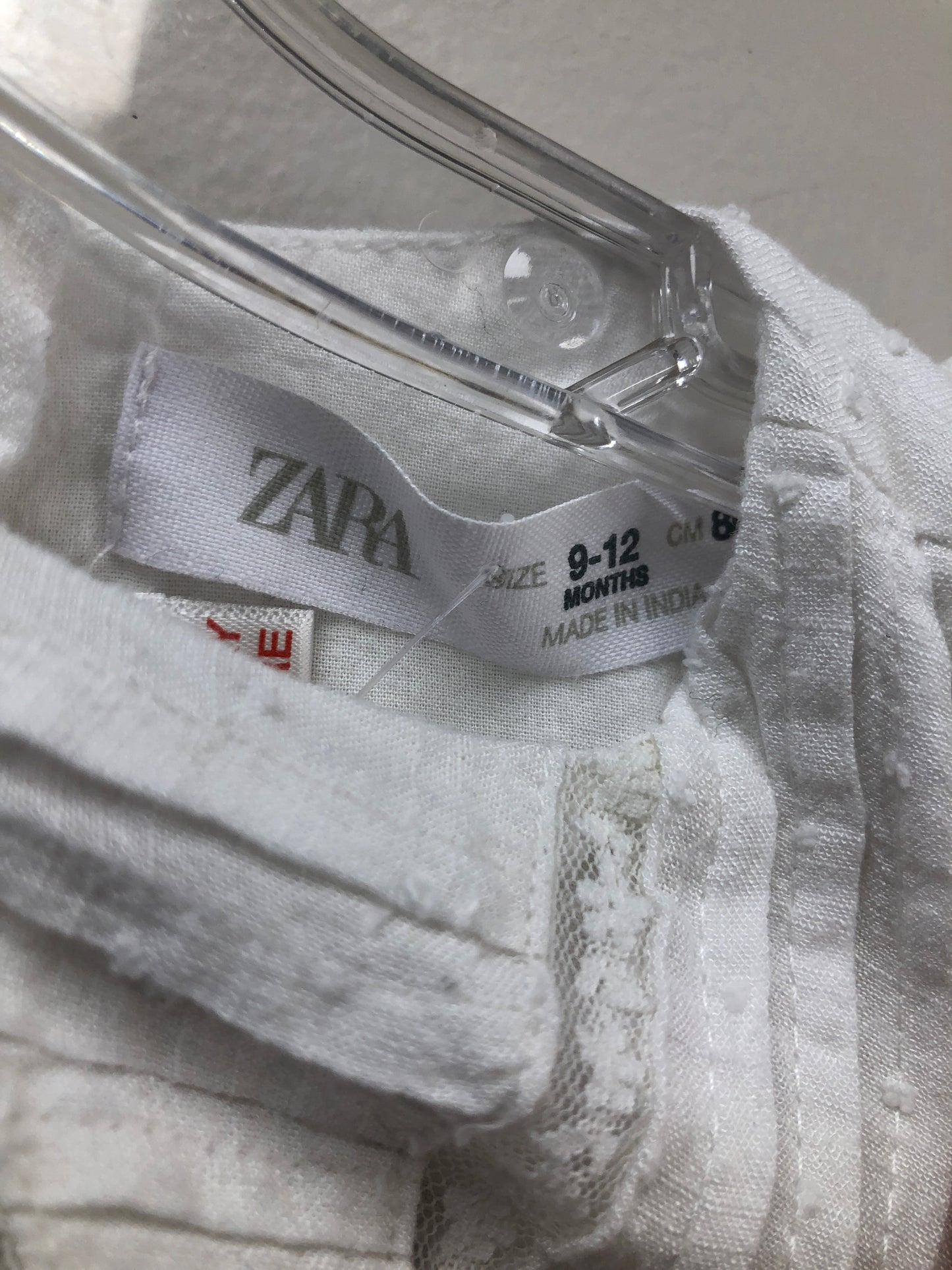 9-12m Zara white ruffle Dress