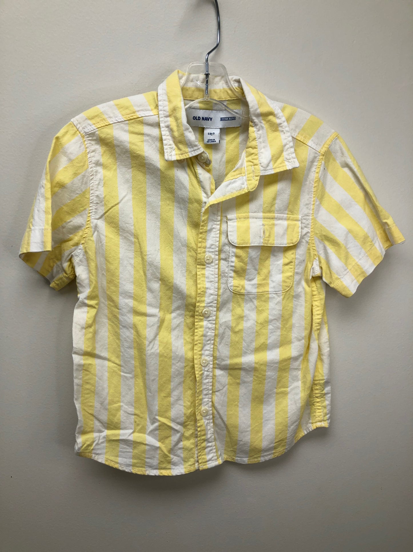 6-7 Old Navy yellow stripe Shirt