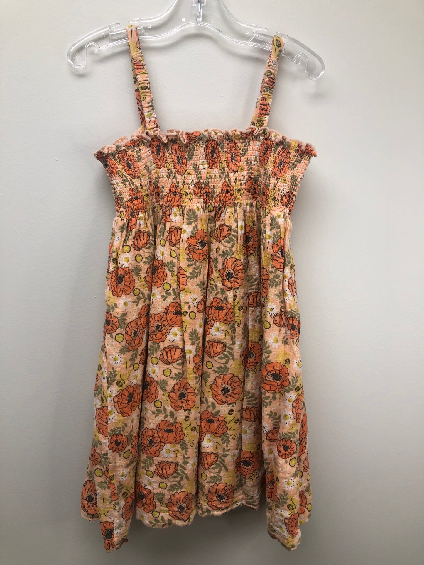 6 Angel Dear orange floral Dress