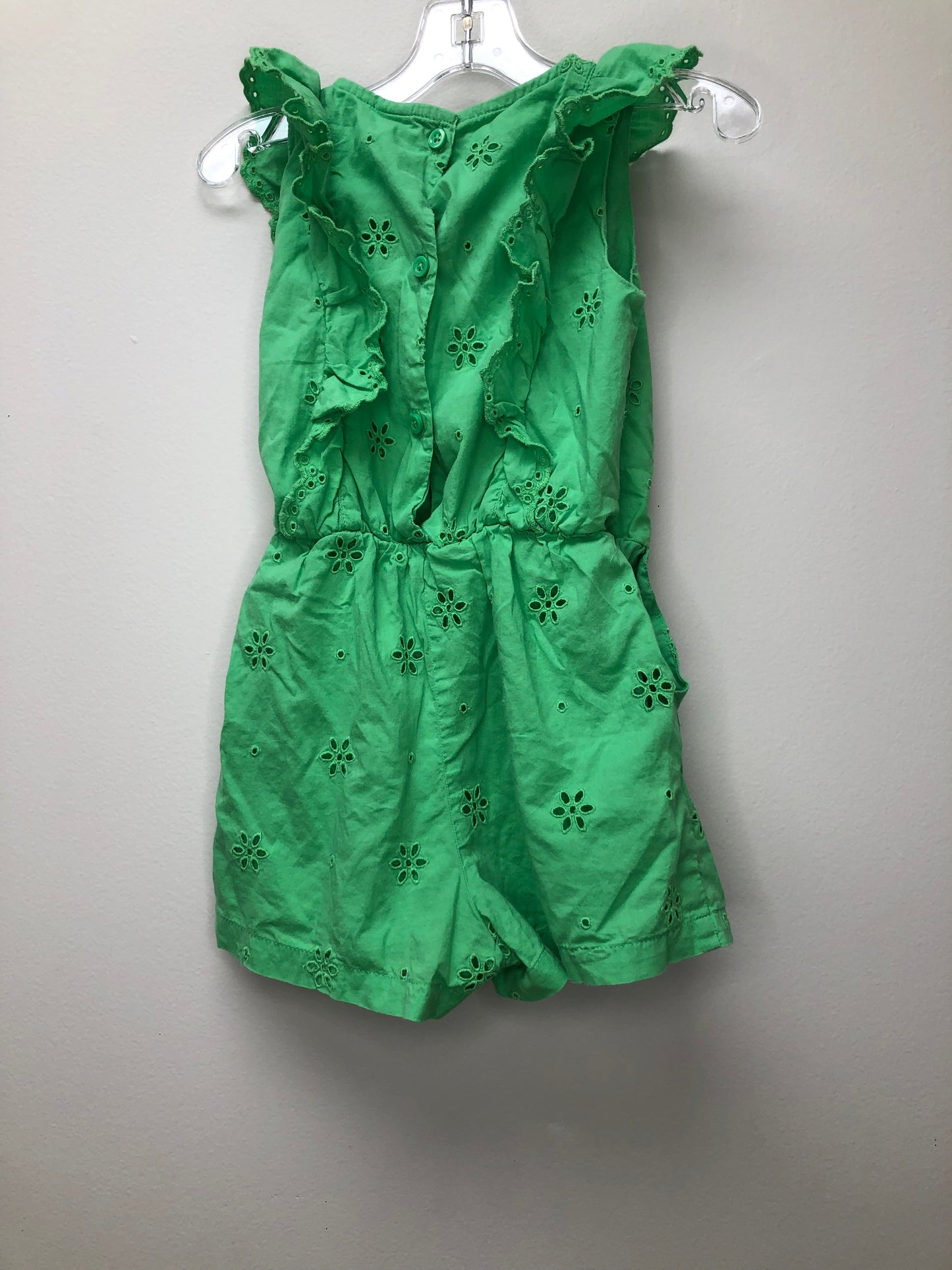 3T GAP kelly green eyelet Romper