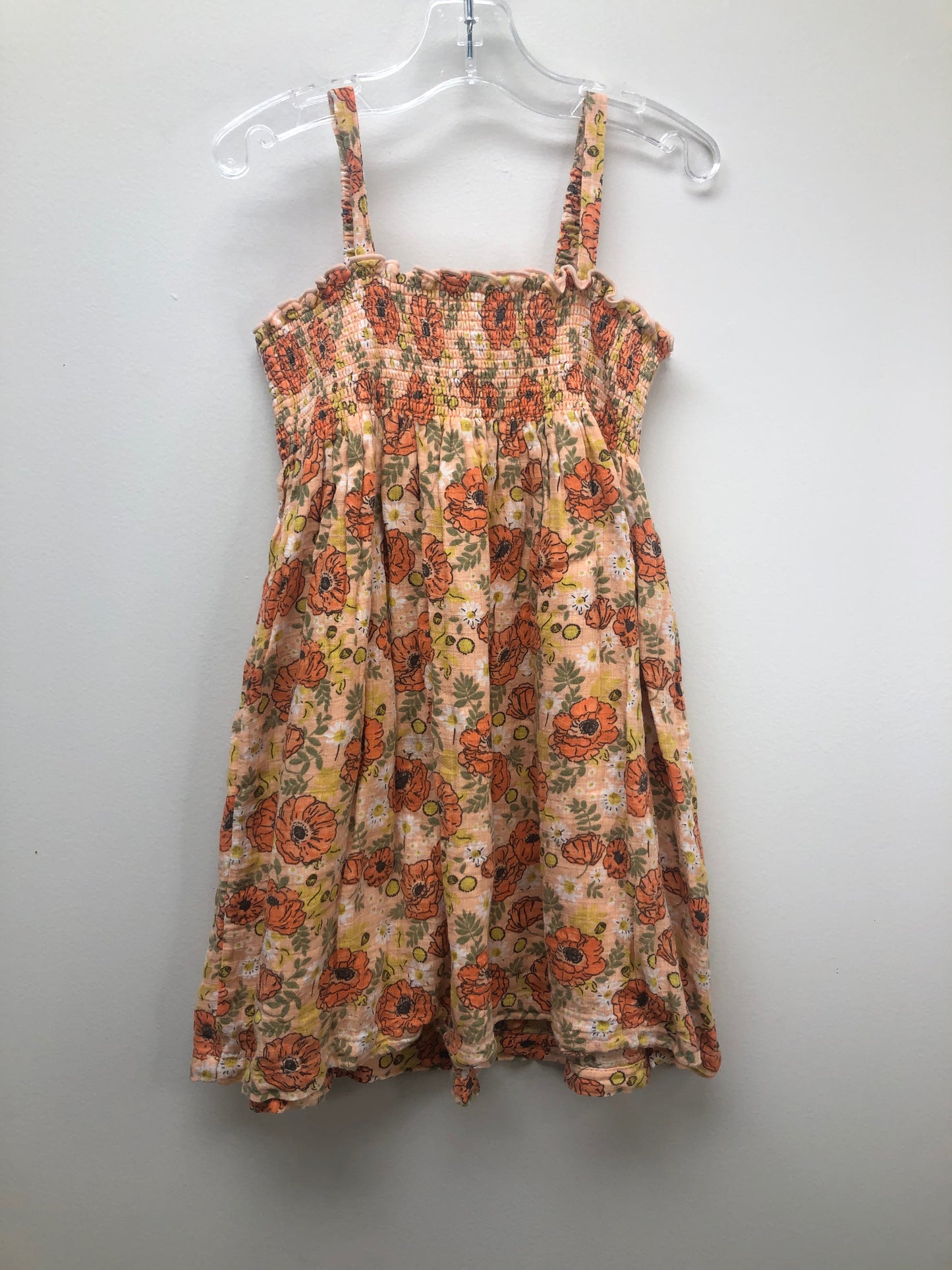 6 Angel Dear orange floral Dress