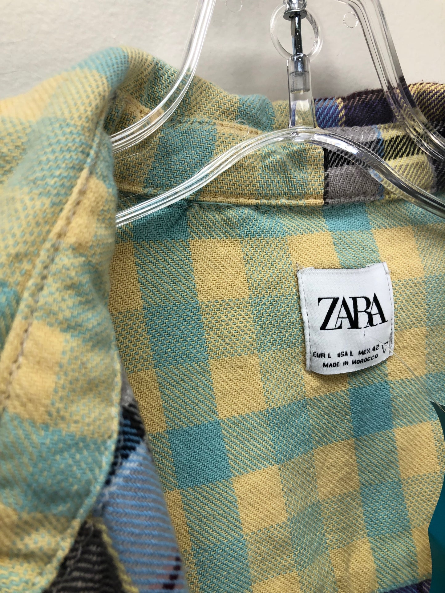 Large Zara Multi-Color plaid Shirt