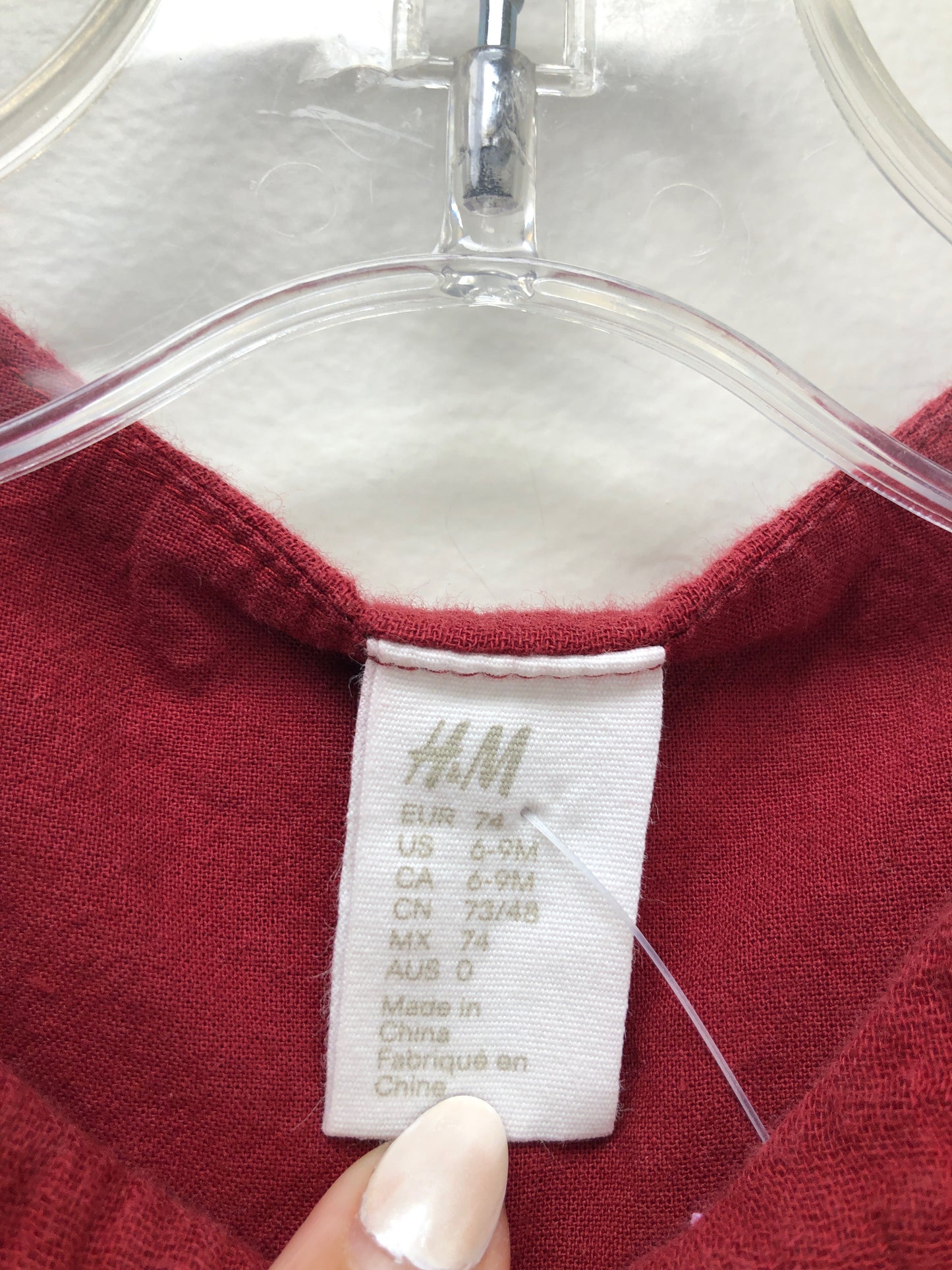 6M H & M red muslin Jumper