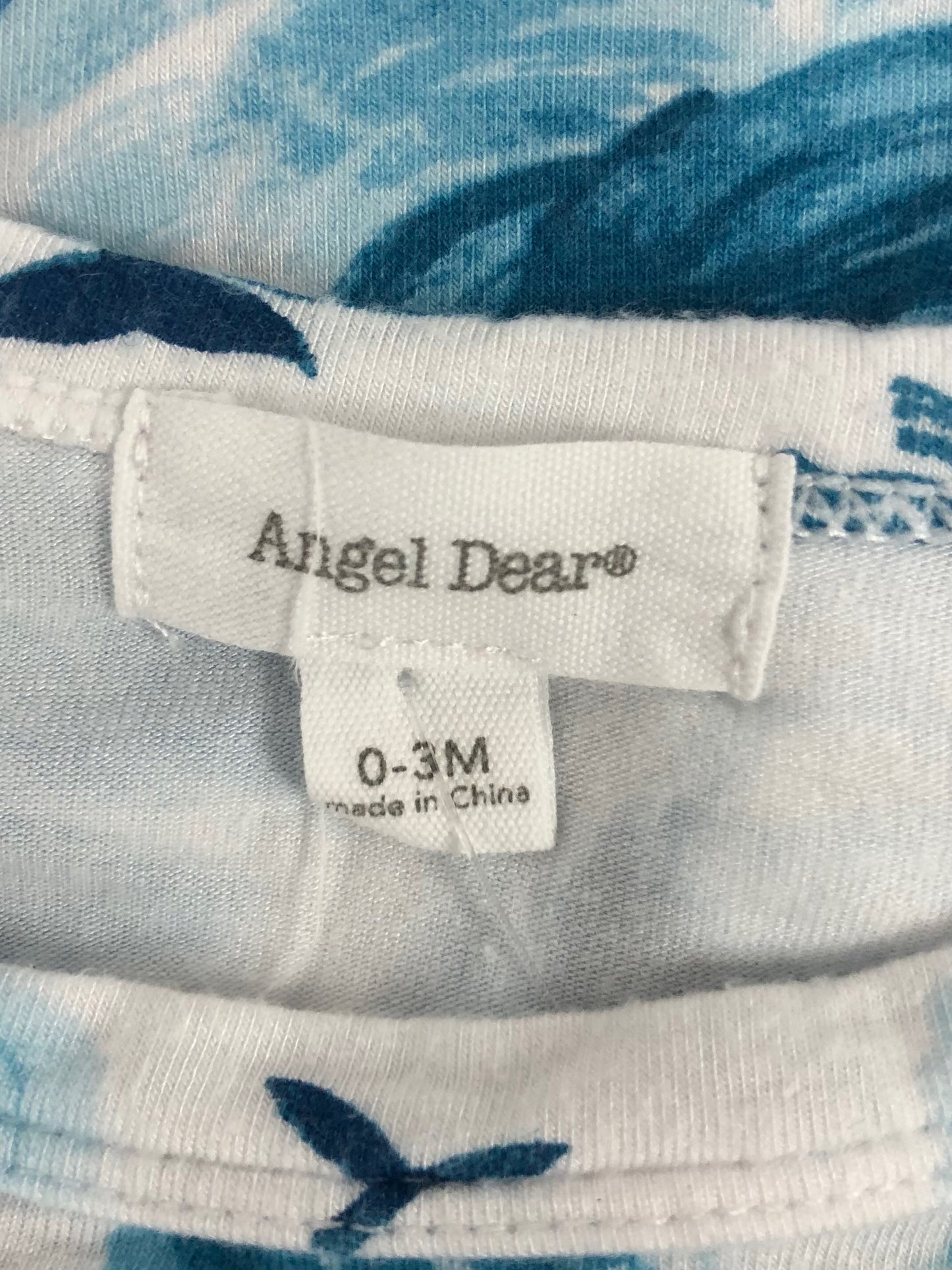 0-3m Angel Dear blue waves Onesie