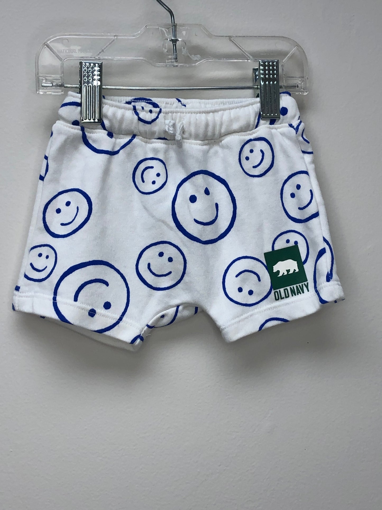 3-6m Old Navy white smiley Shorts