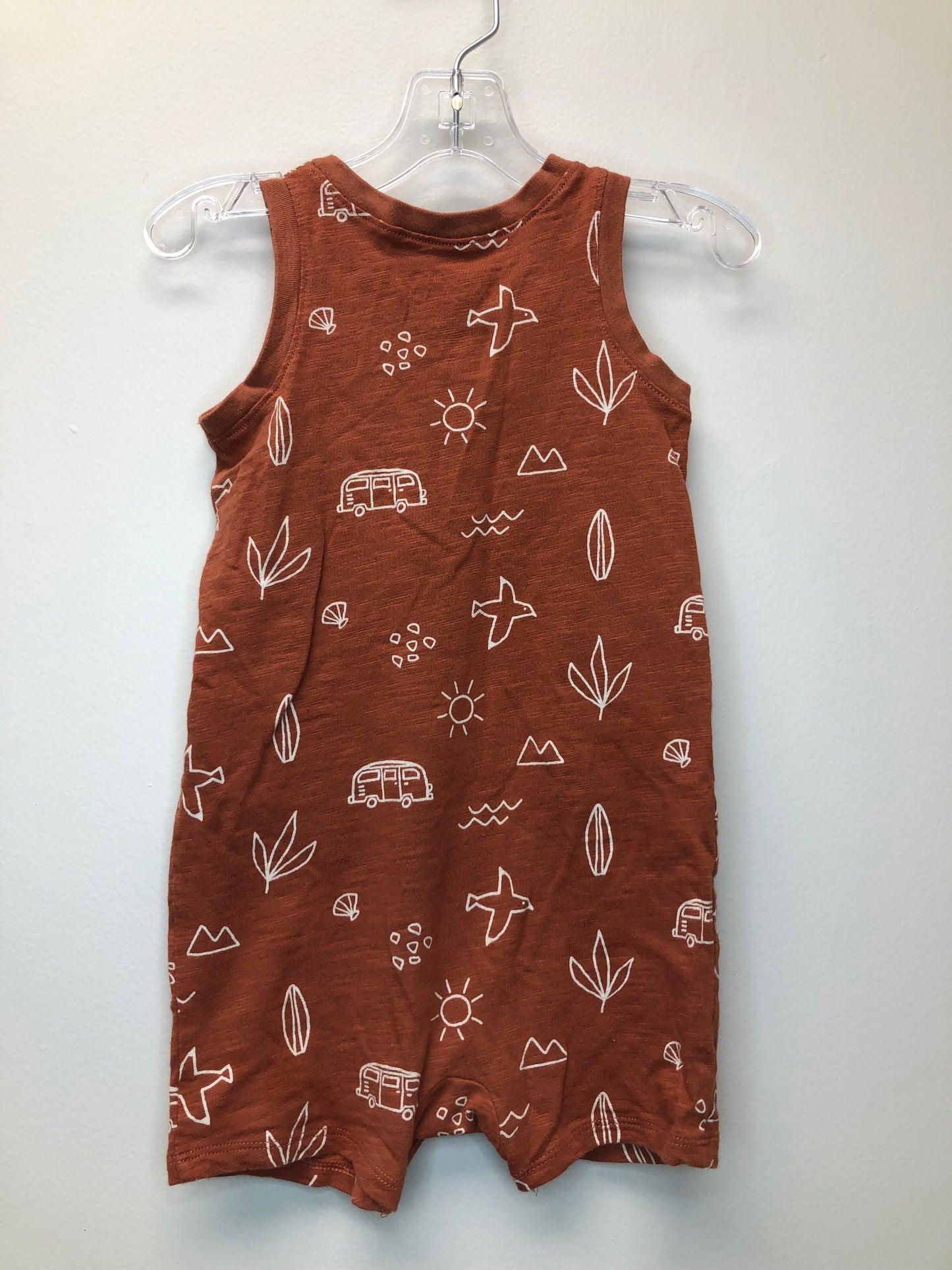 24M Little Co. rust Beach Romper