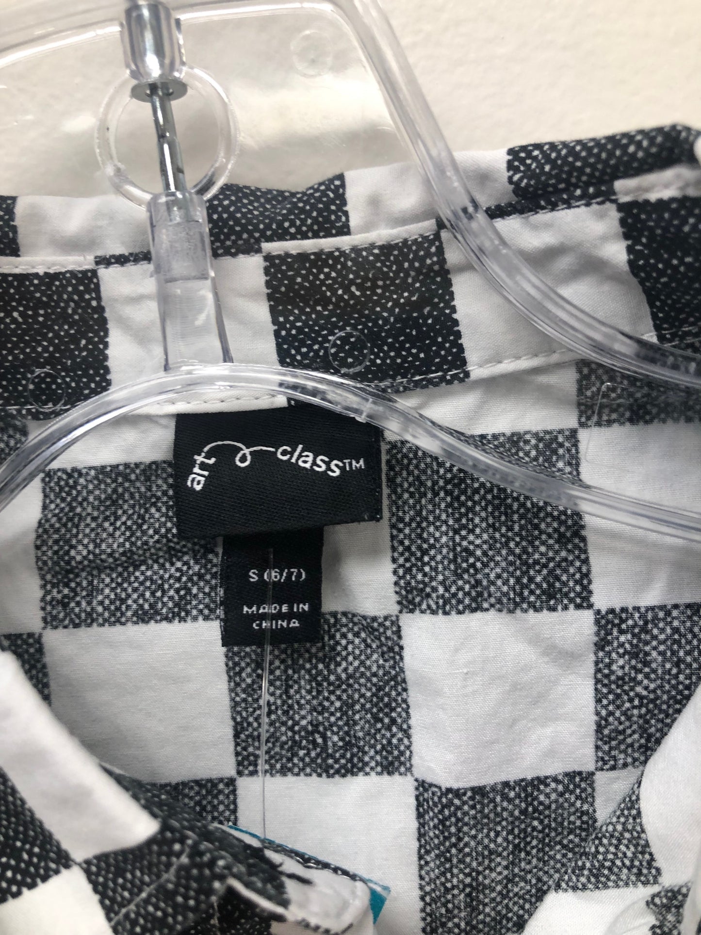 6 Art Class black checkered Shirt