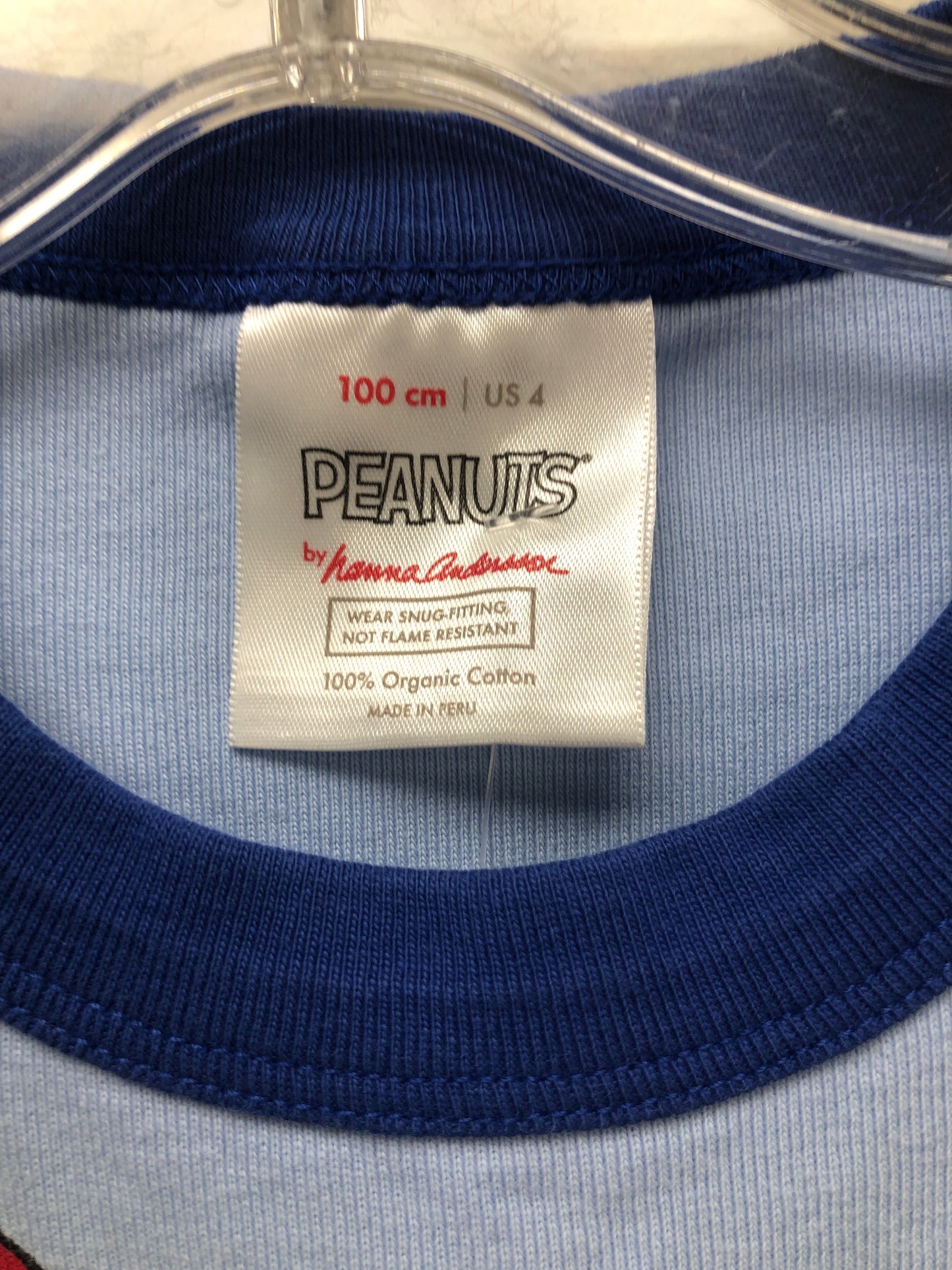 4 Hanna Andersson blue Peanuts Pajamas