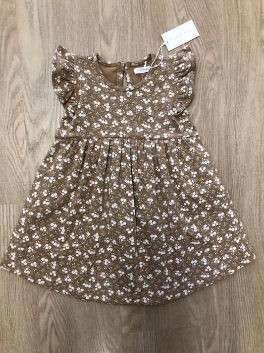 Jamie Kay Child Size 4 tan Floral Dress