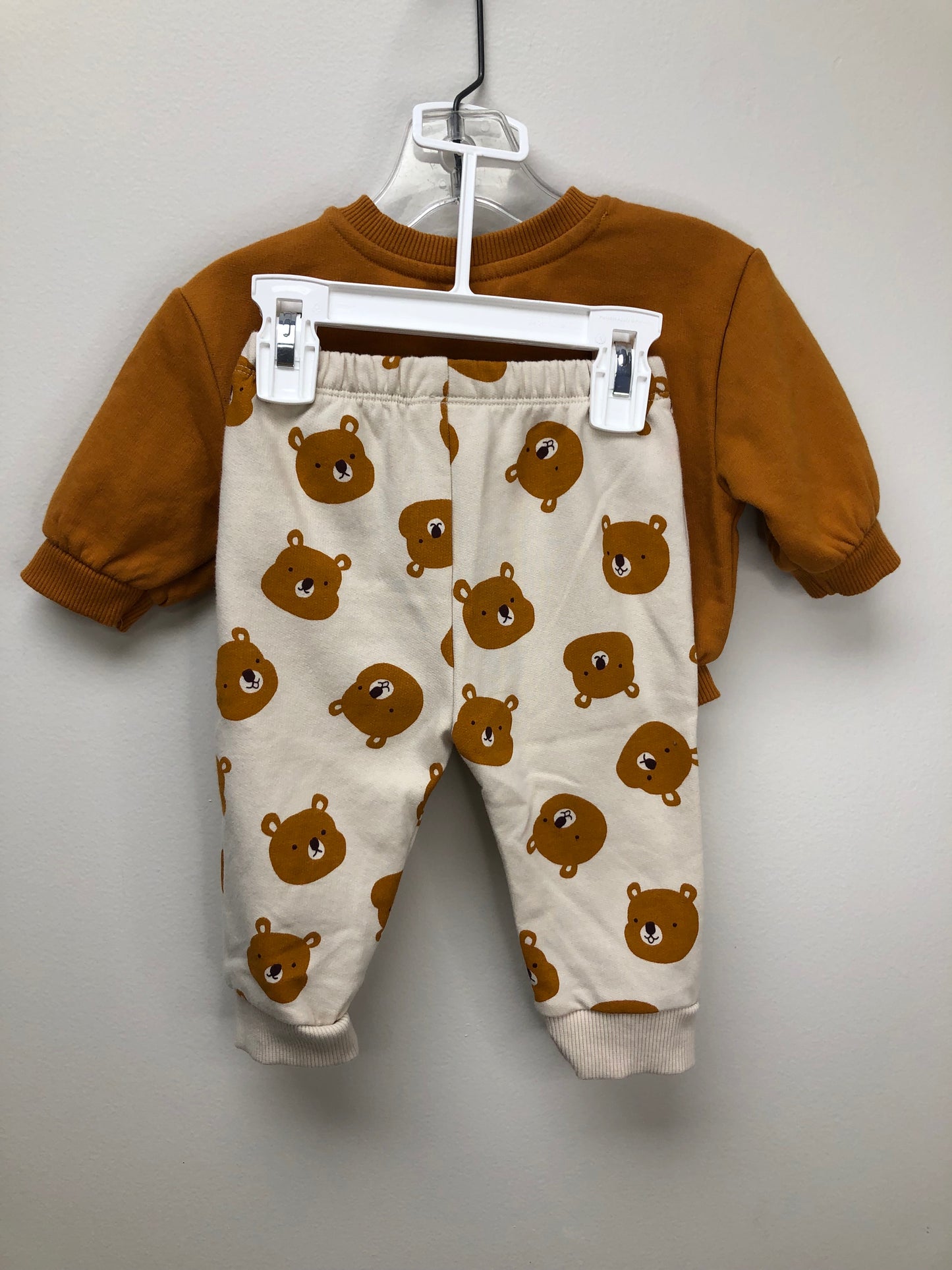 3-6m Cat & Jack orange Bears 2 PC Ensembles