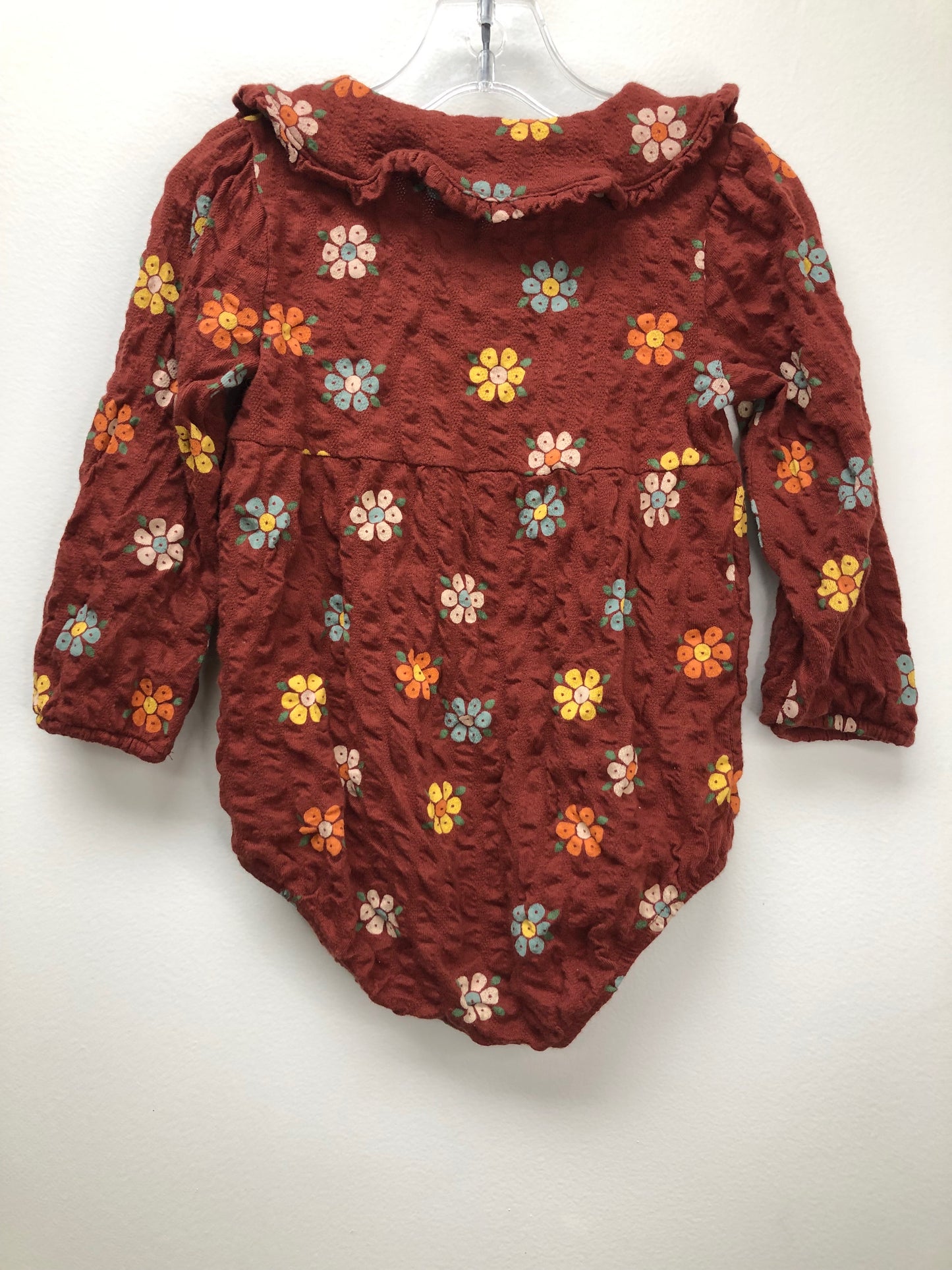 24m Little Co. rust flowers Romper