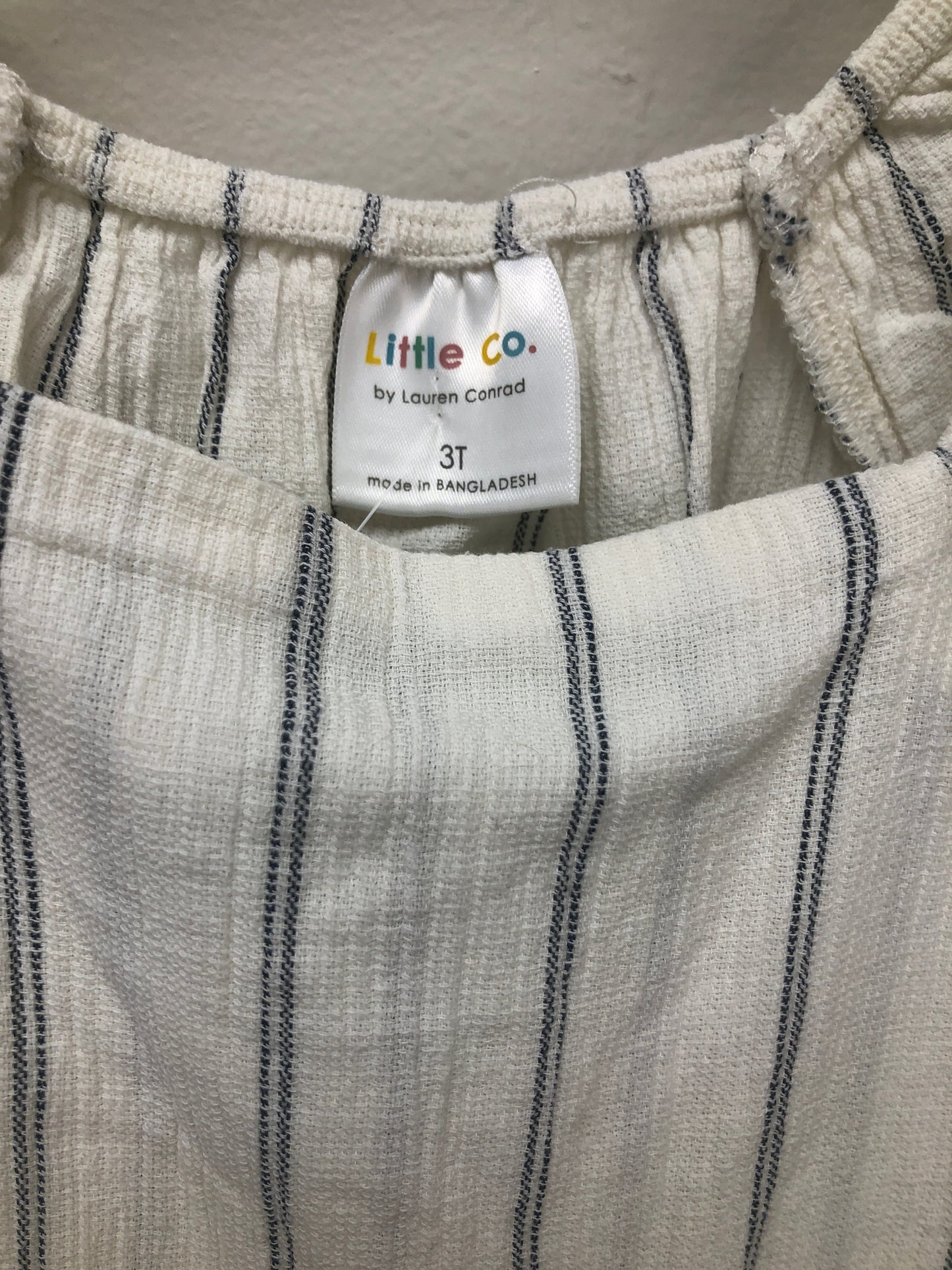 3t Little Co.cream stripe Dress