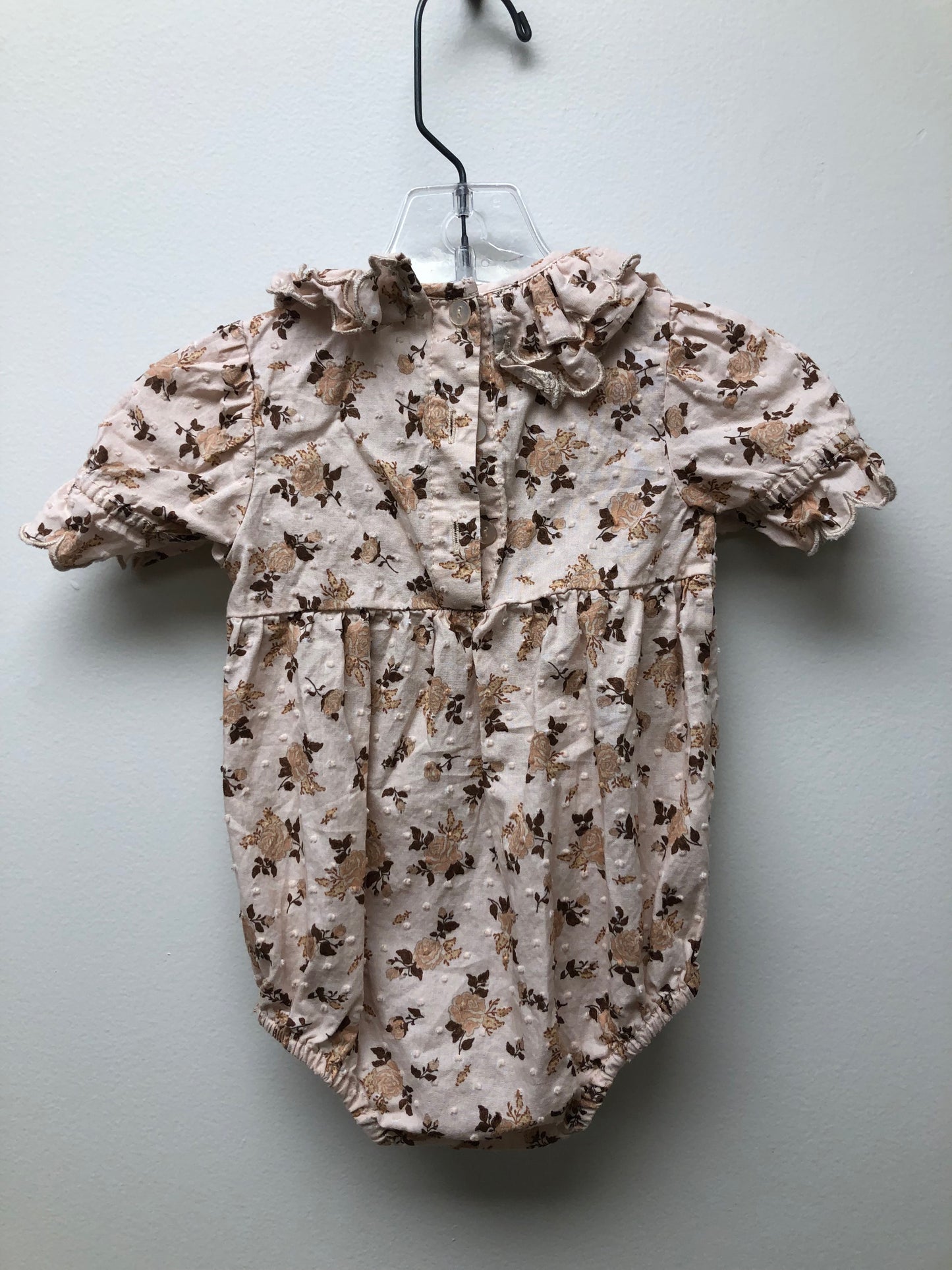 6-9m Rylee & Cru pink floral Romper
