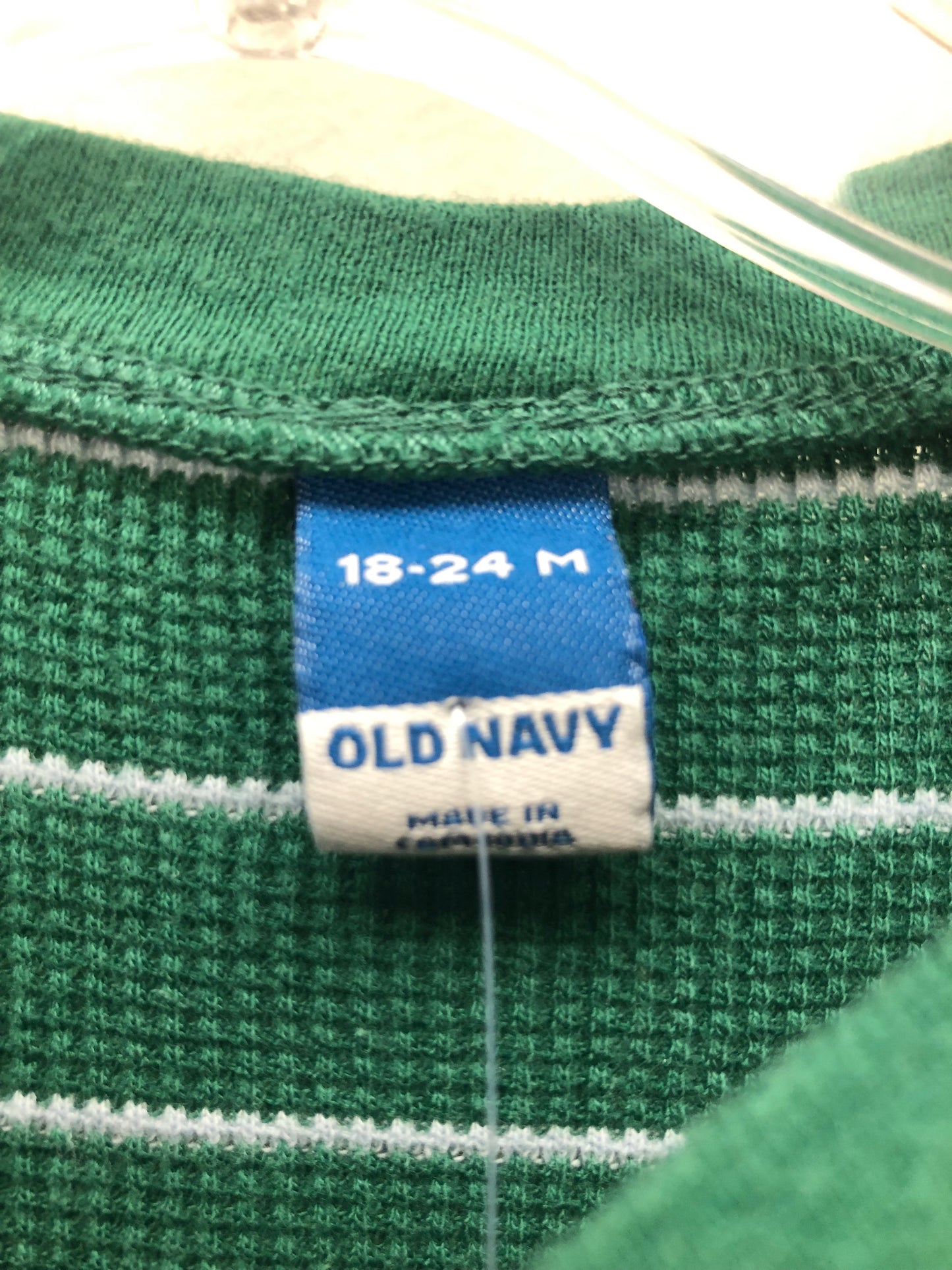18-24m Old Navy green thermal 1 PC Ensemble