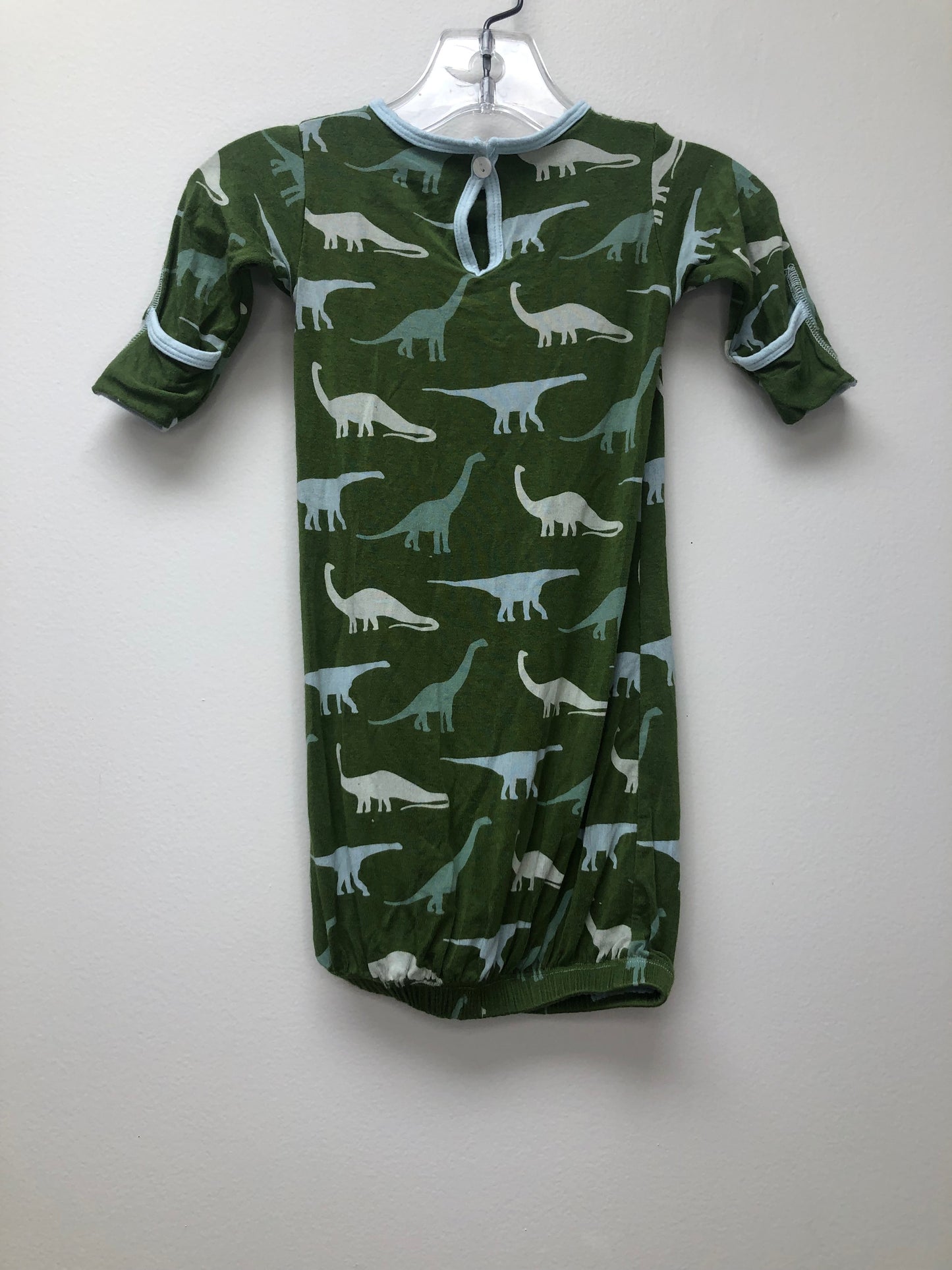 0-3m KicKee Pants green dinosaur gown