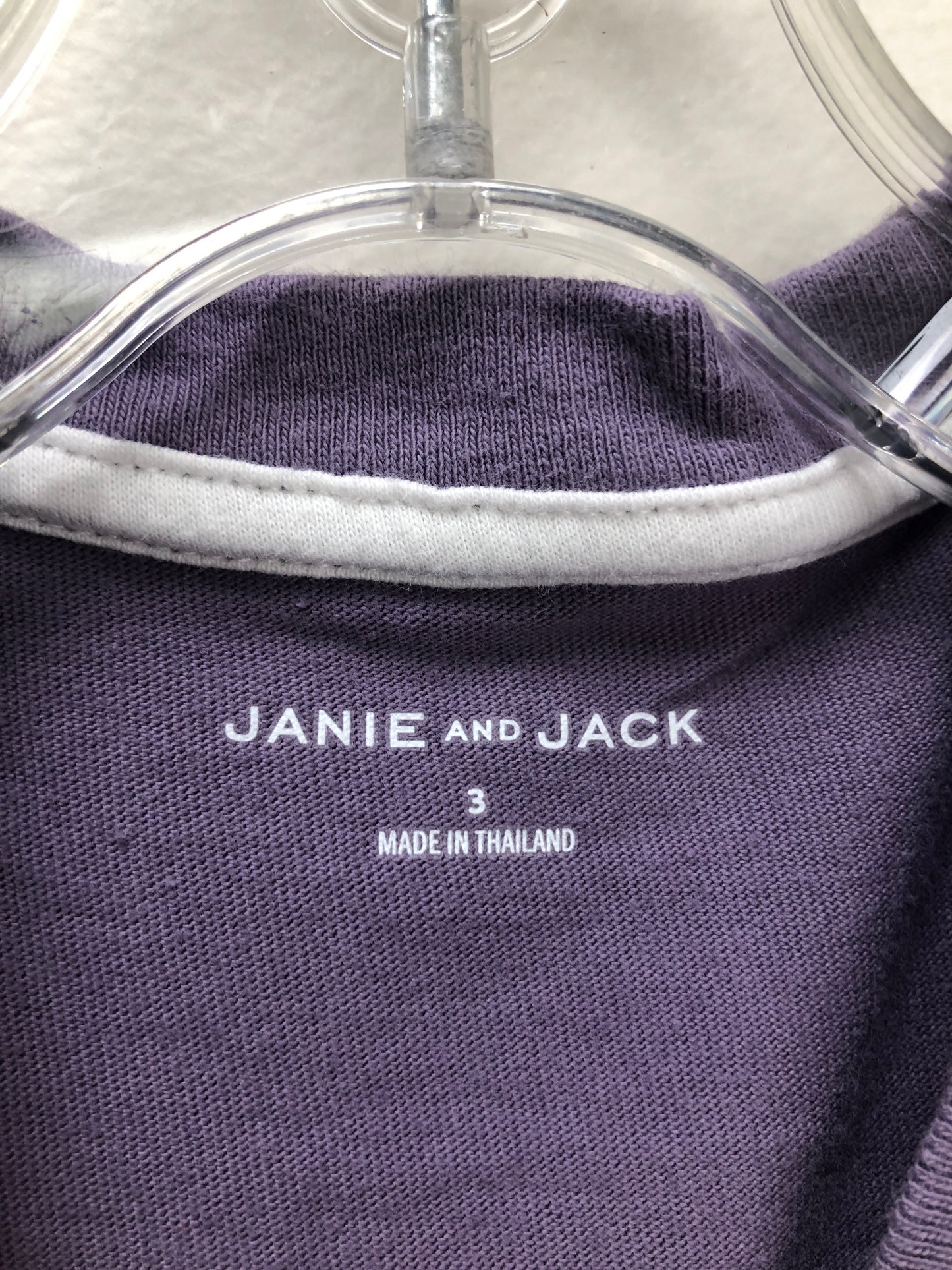3T Janie and Jack purple Dog Shirt