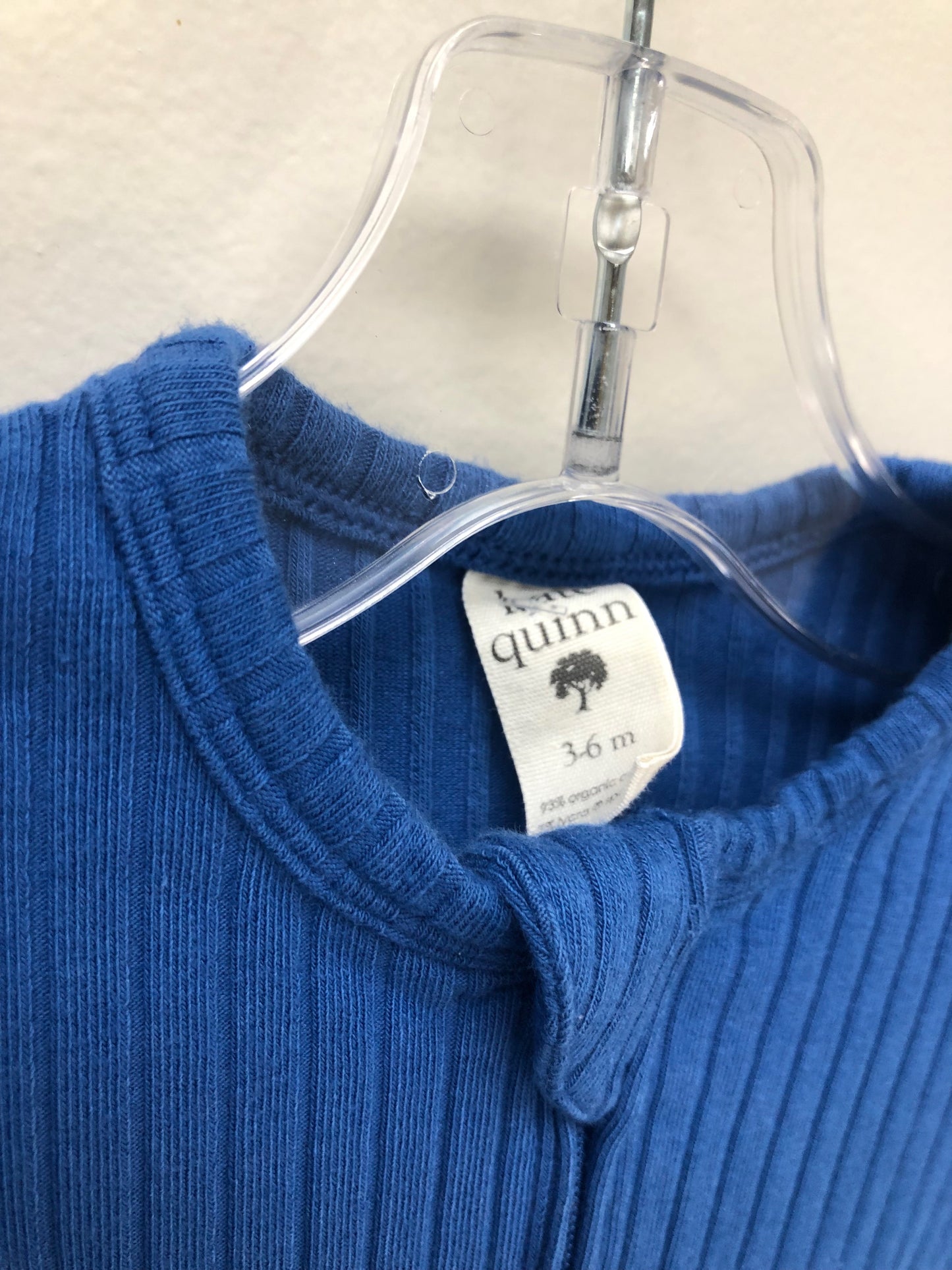 3-6 Months Kate Quinn blue ribbed Pajamas