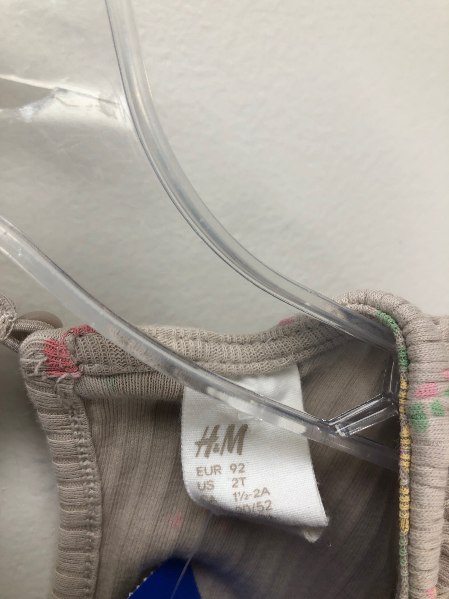 2T H & M tan floral Dress