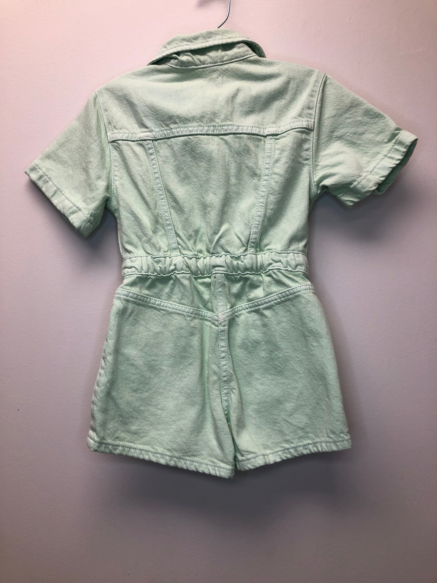 6 Zara green denim Romper