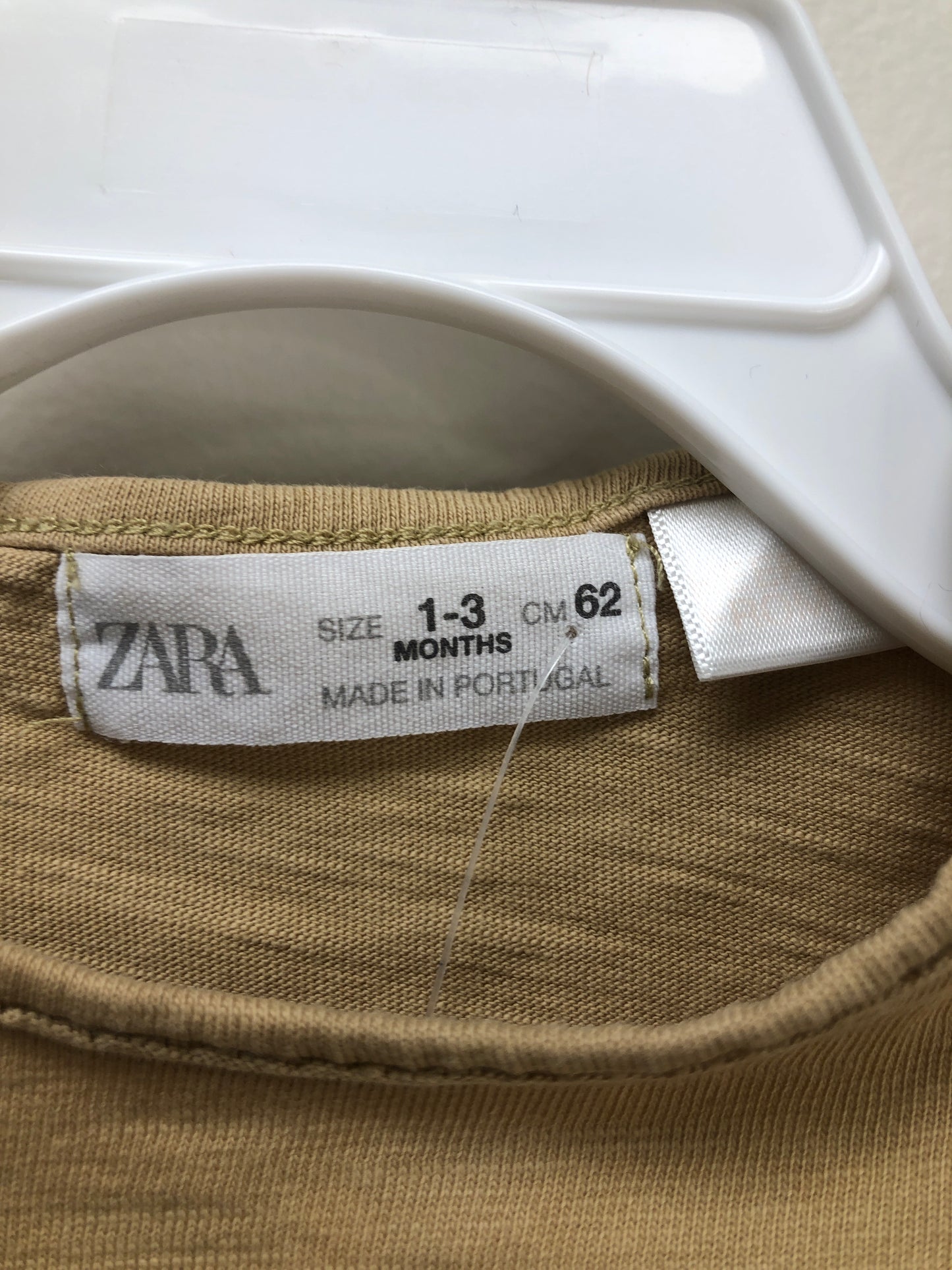 1-3 Months Zara mustard bananas Shirt