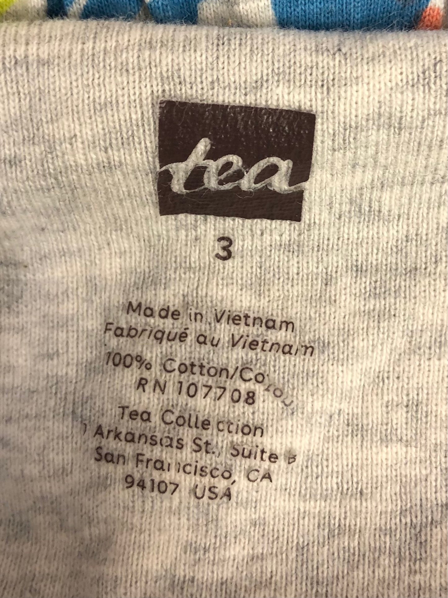 3 tea Multi-Color print Skort