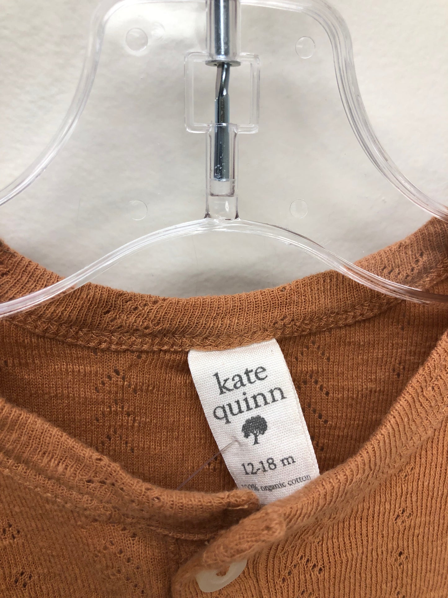 12-18m Kate Quinn rust pointelle Romper