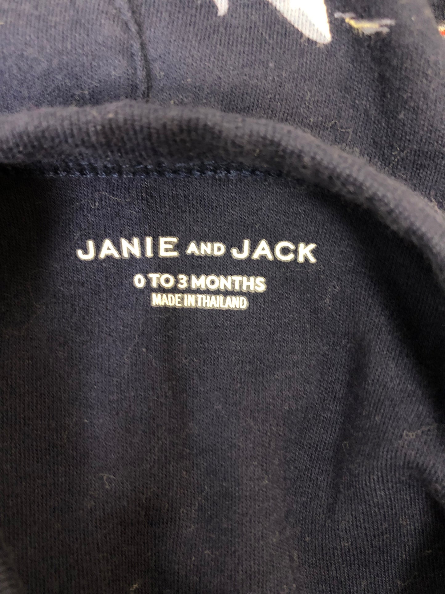 0-3 Months Janie and Jack navy sailboats Romper