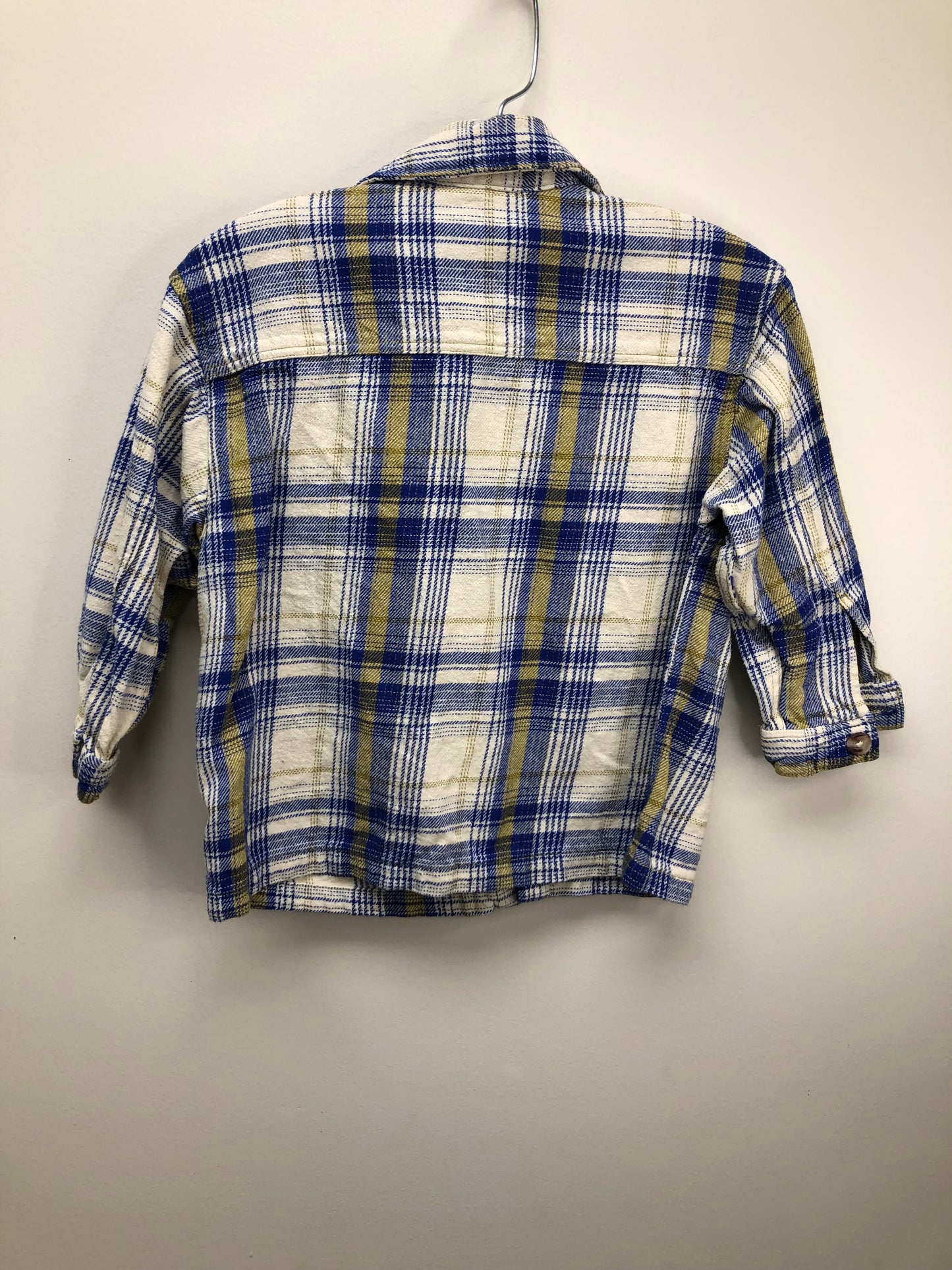 3T H & M blue plaid Shirt