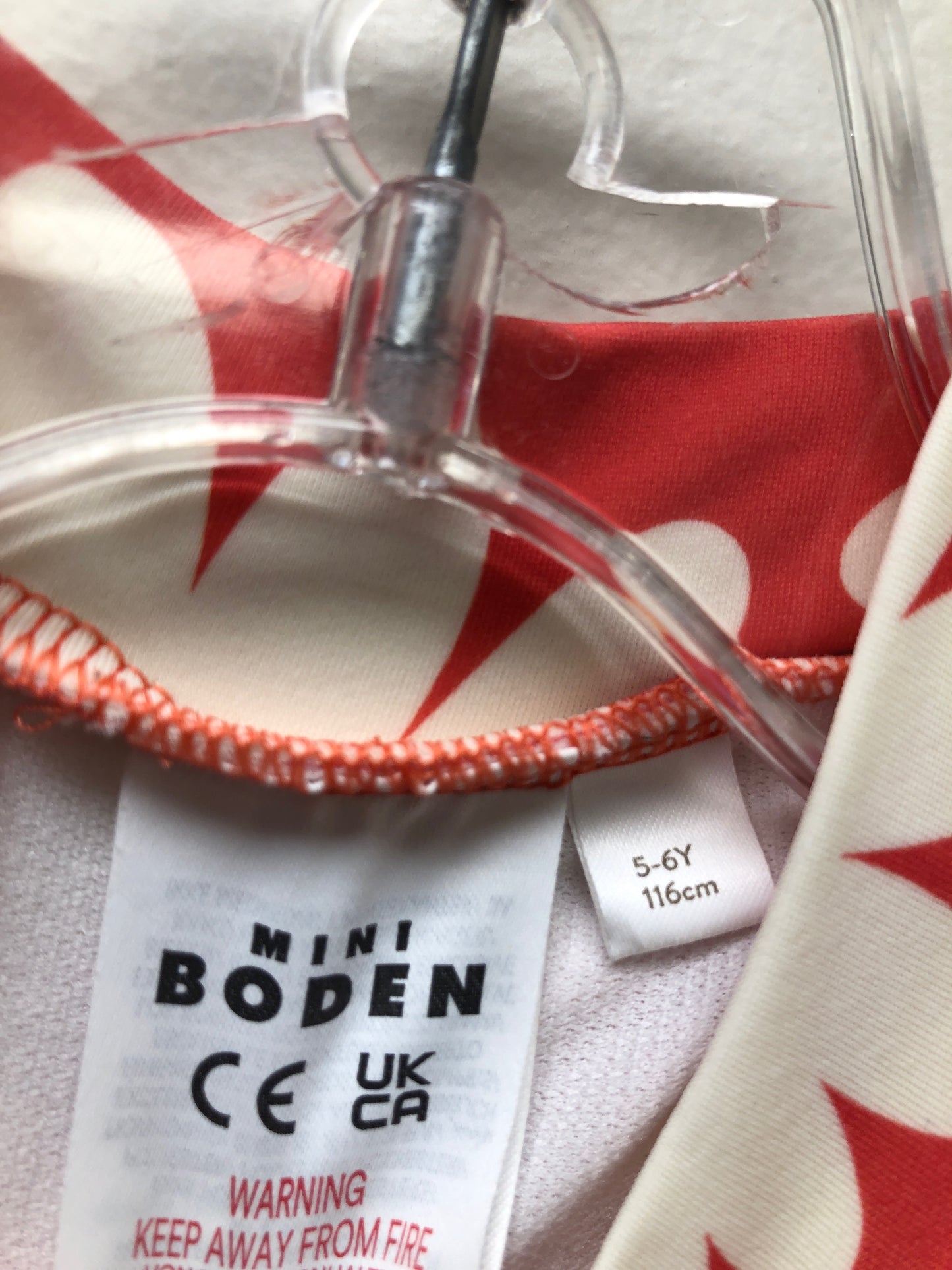 5 Mini Boden red floral Swimwear