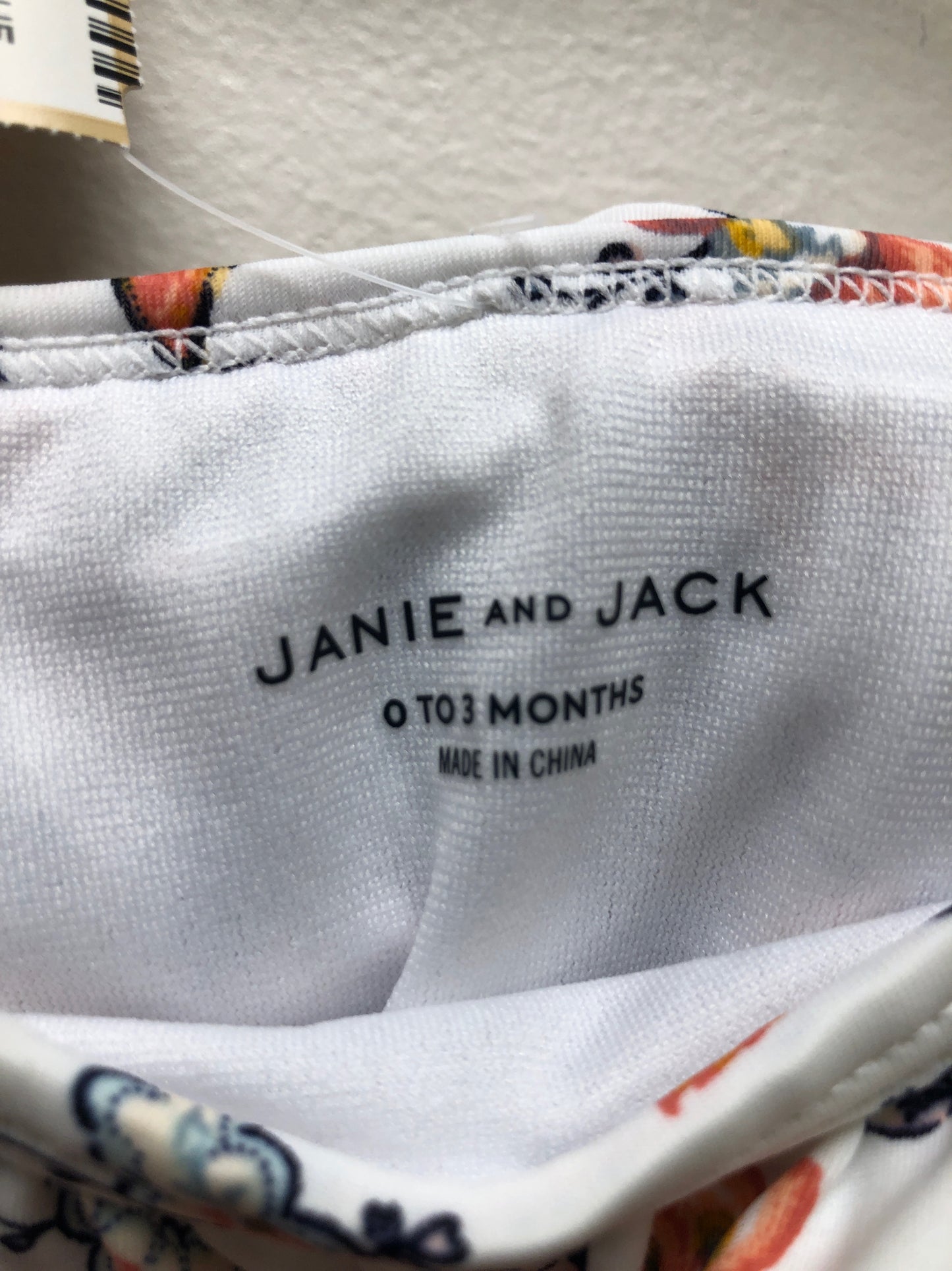 Newborn Janie and Jack white floral Swimwear
