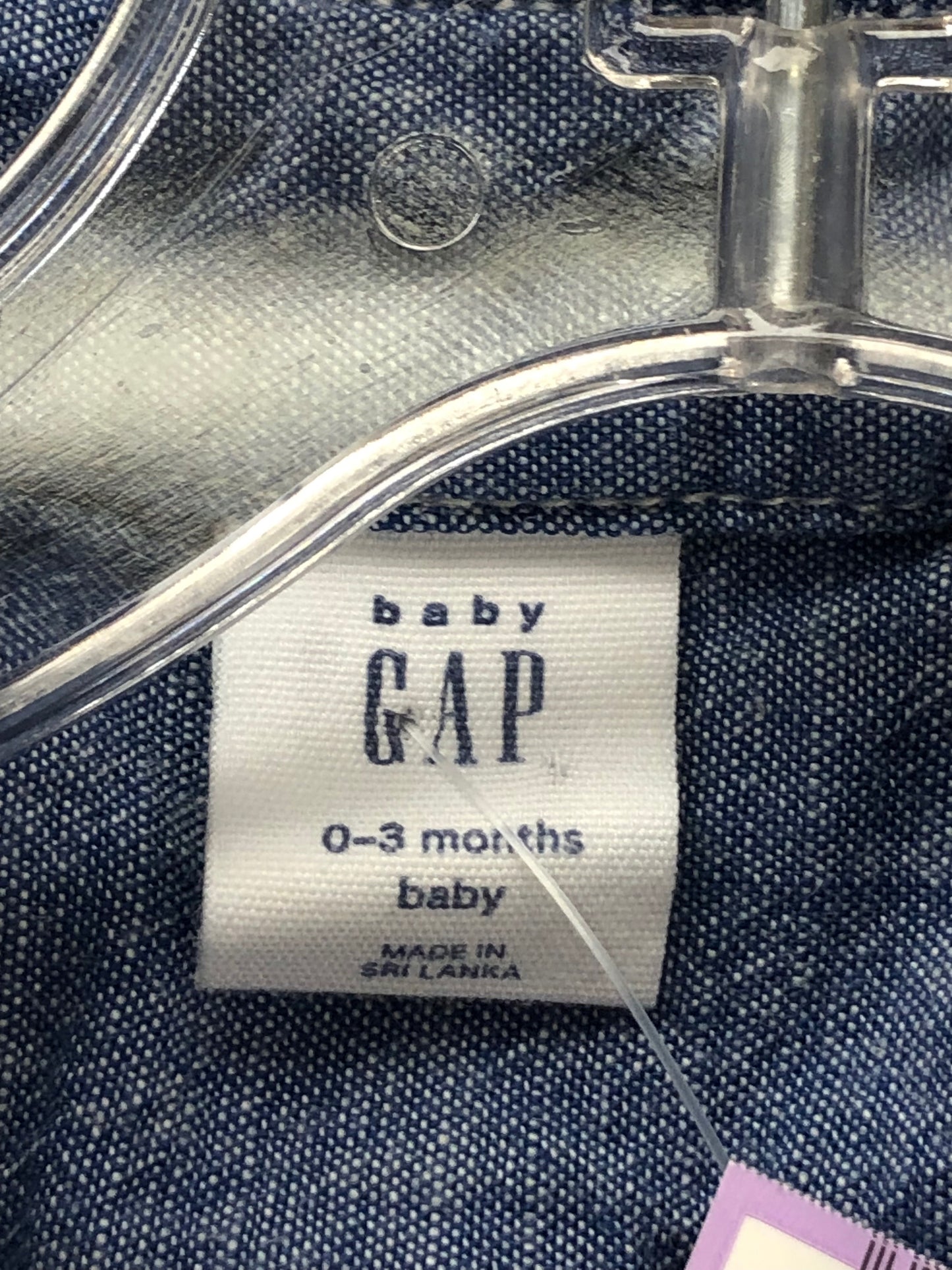 0-3M GAP blue patchwork Romper
