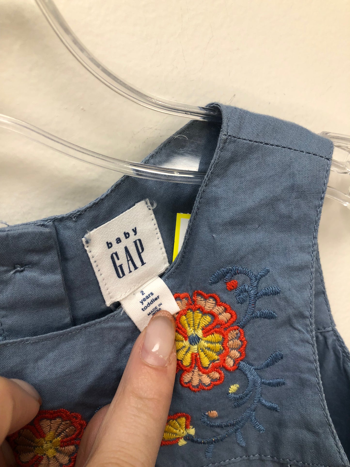 GAP Child Size 2 blue embroidered Dress