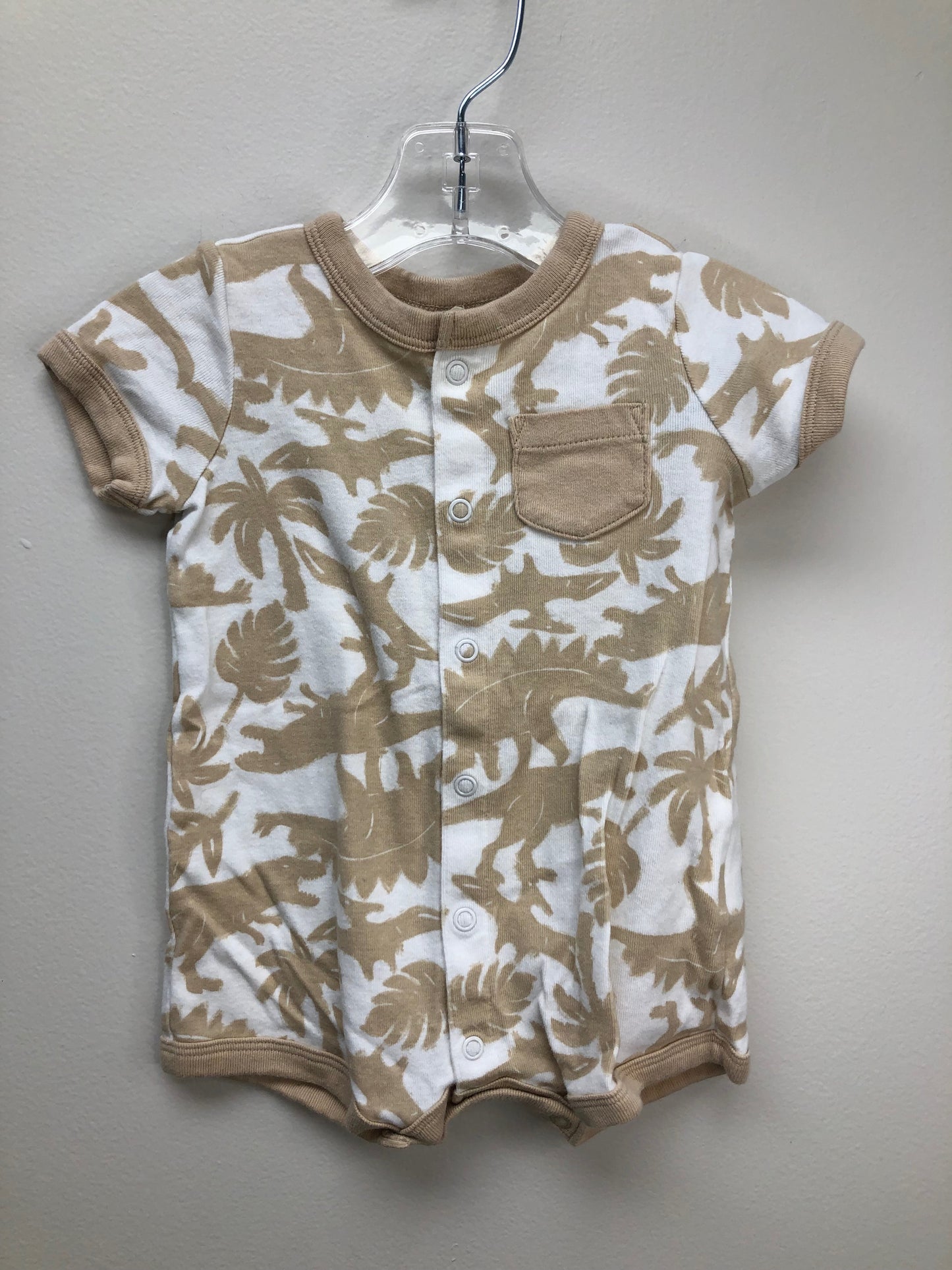 6m Carter's tan dinosaur Romper