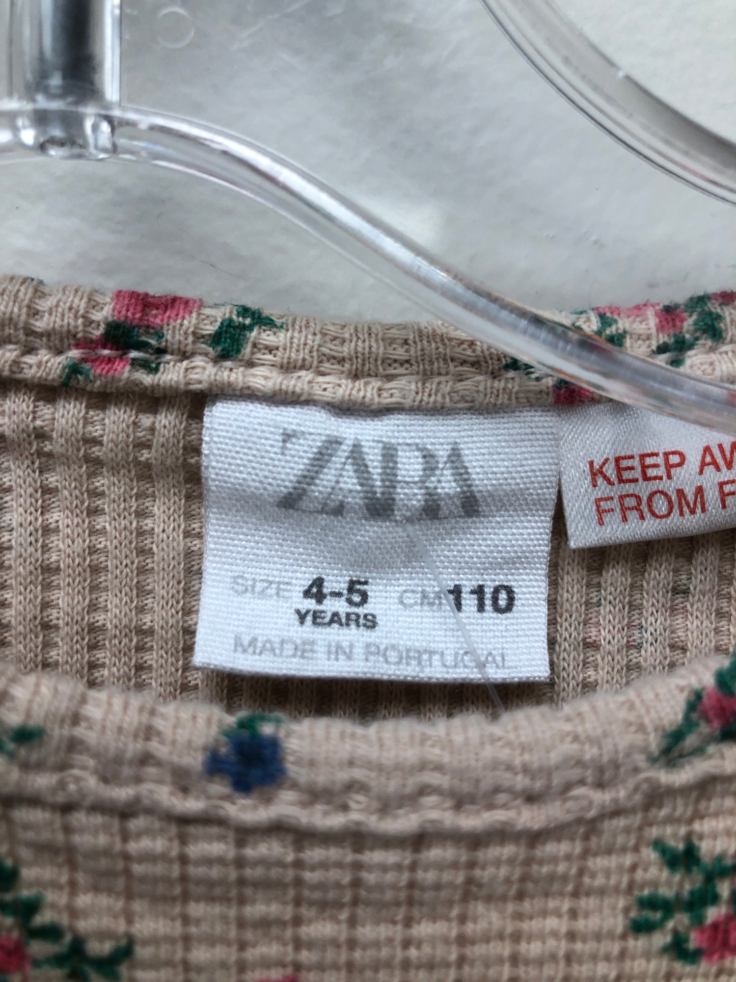 4/5 Zara pink floral Shirt