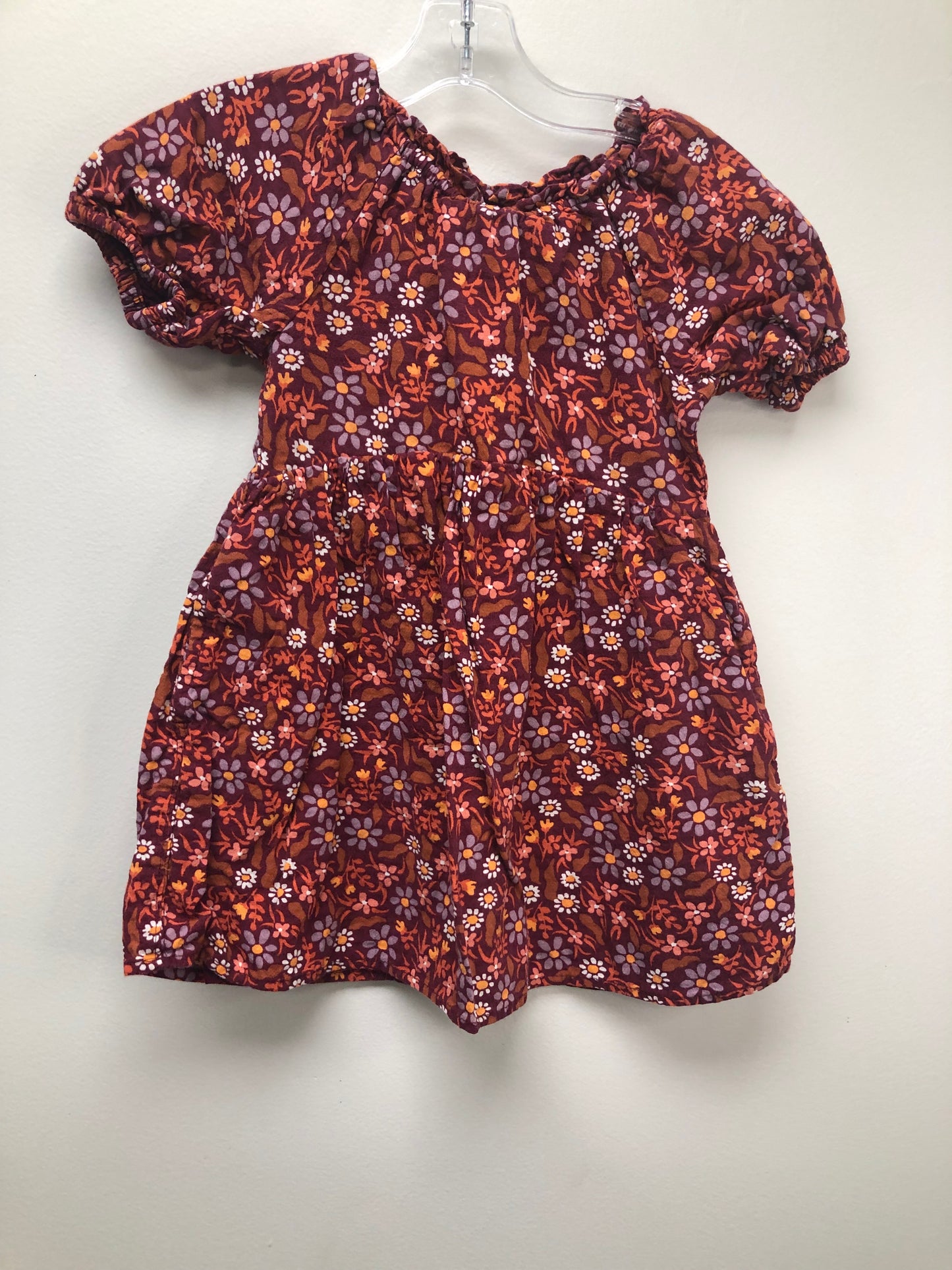 4T Cat & Jack maroon floral Dress