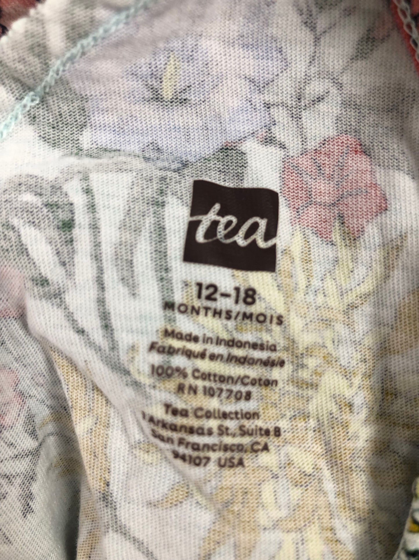 12-18m tea blue floral Dress