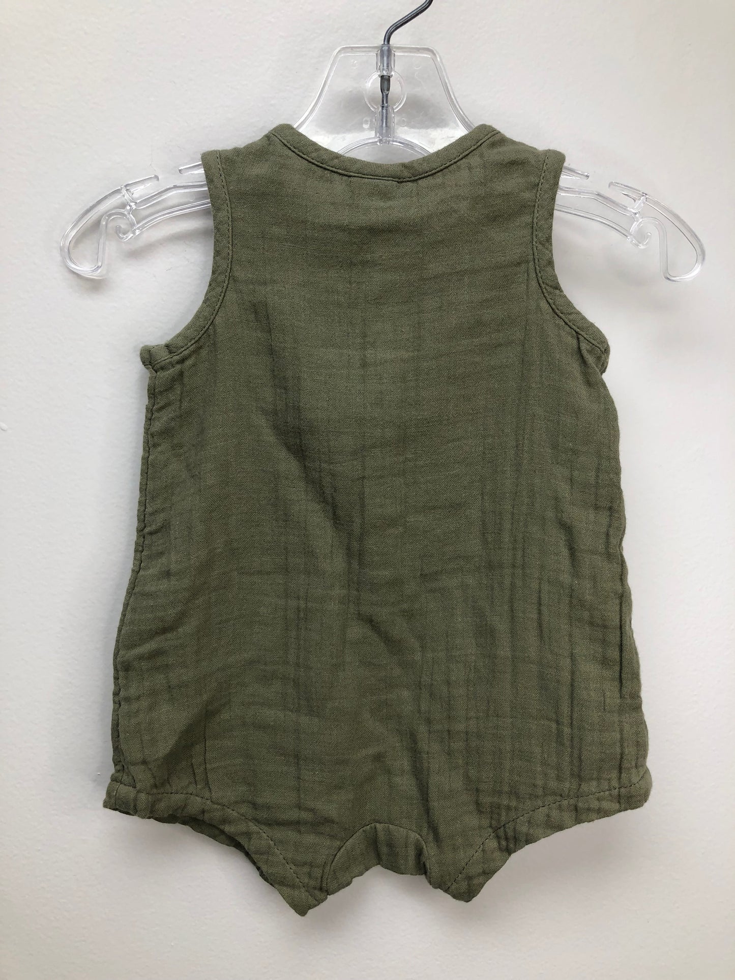 0-3m Old Navy green Romper